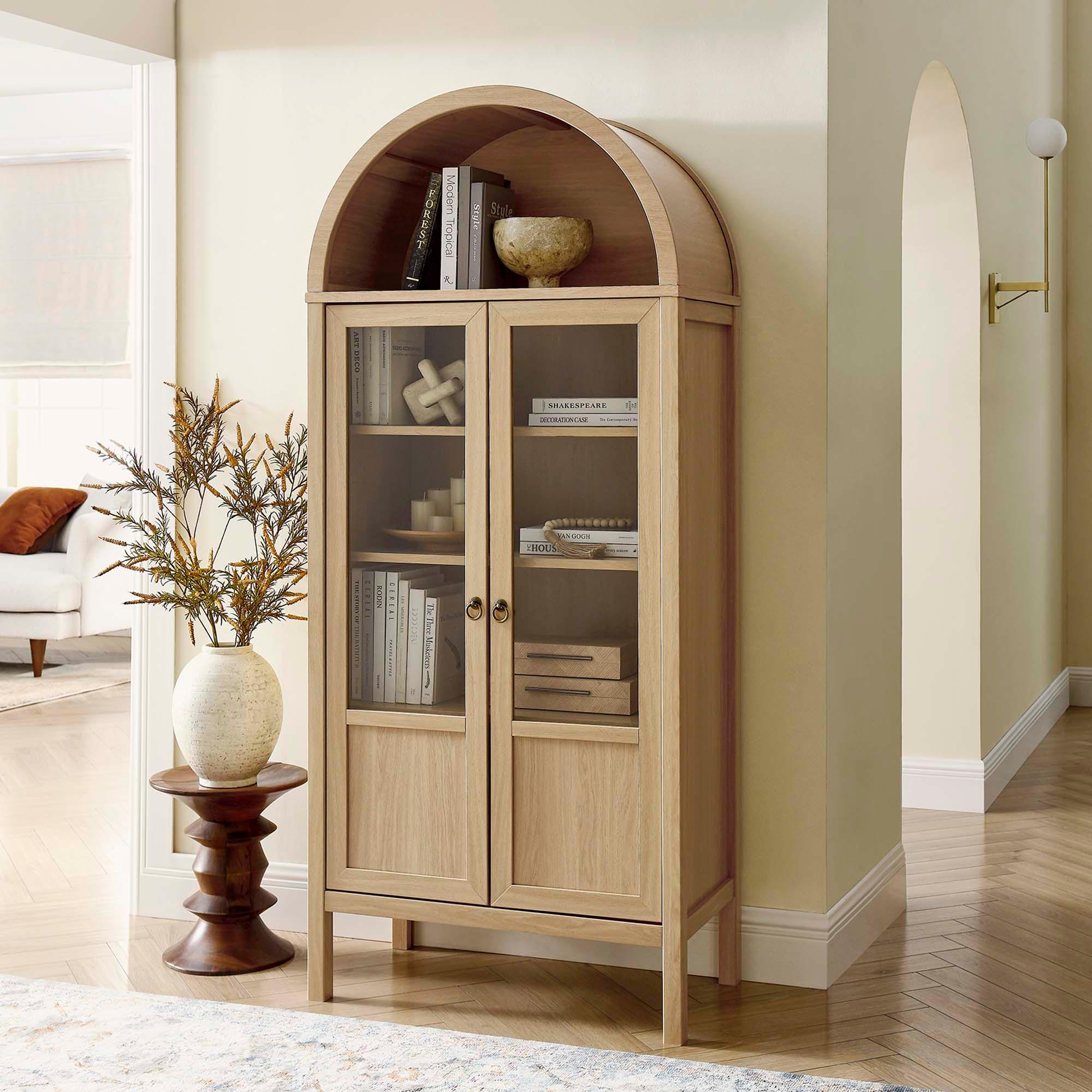 Tessa Tall Arched Storage Display Cabinet