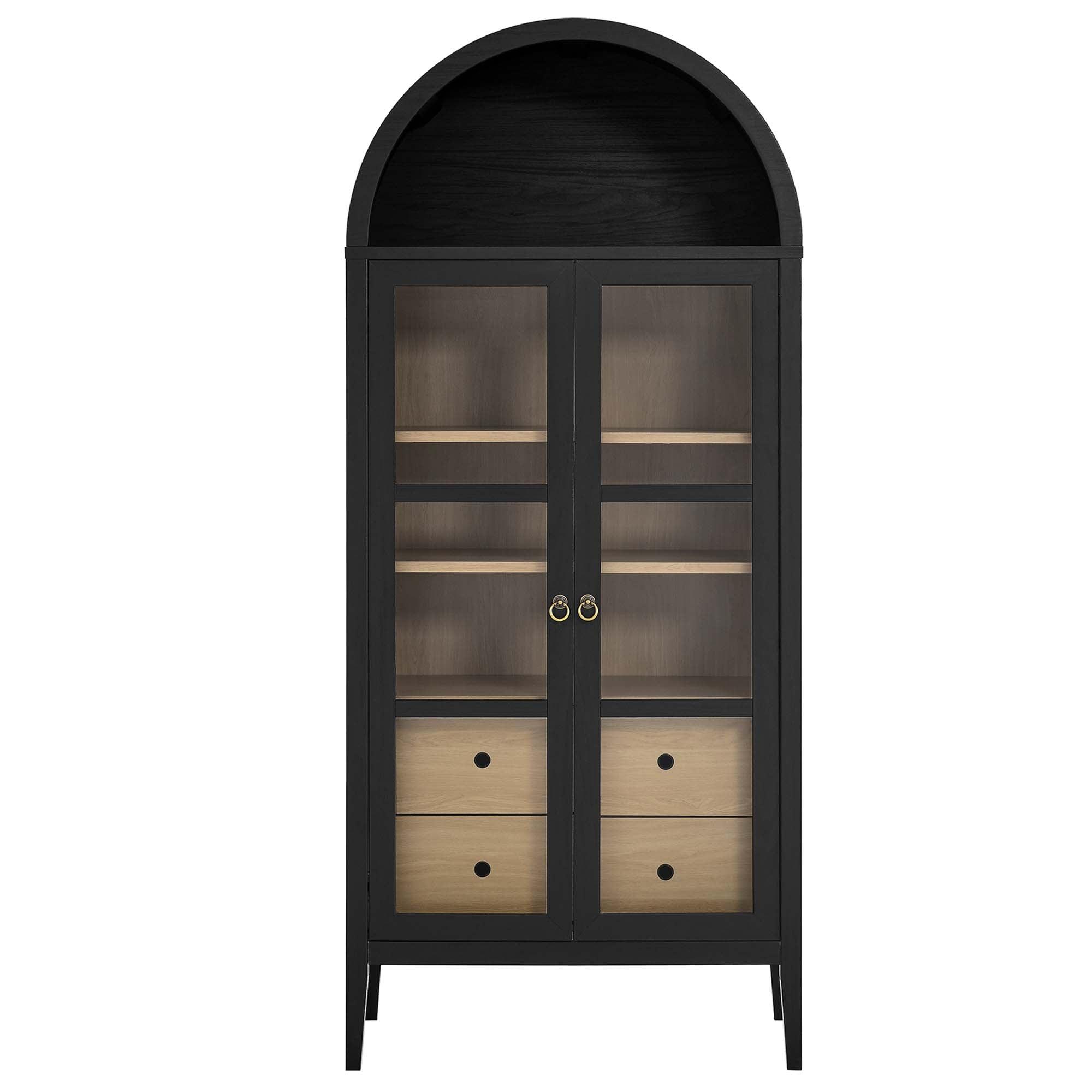 Nolan Tall Arched Storage Display Cabinet