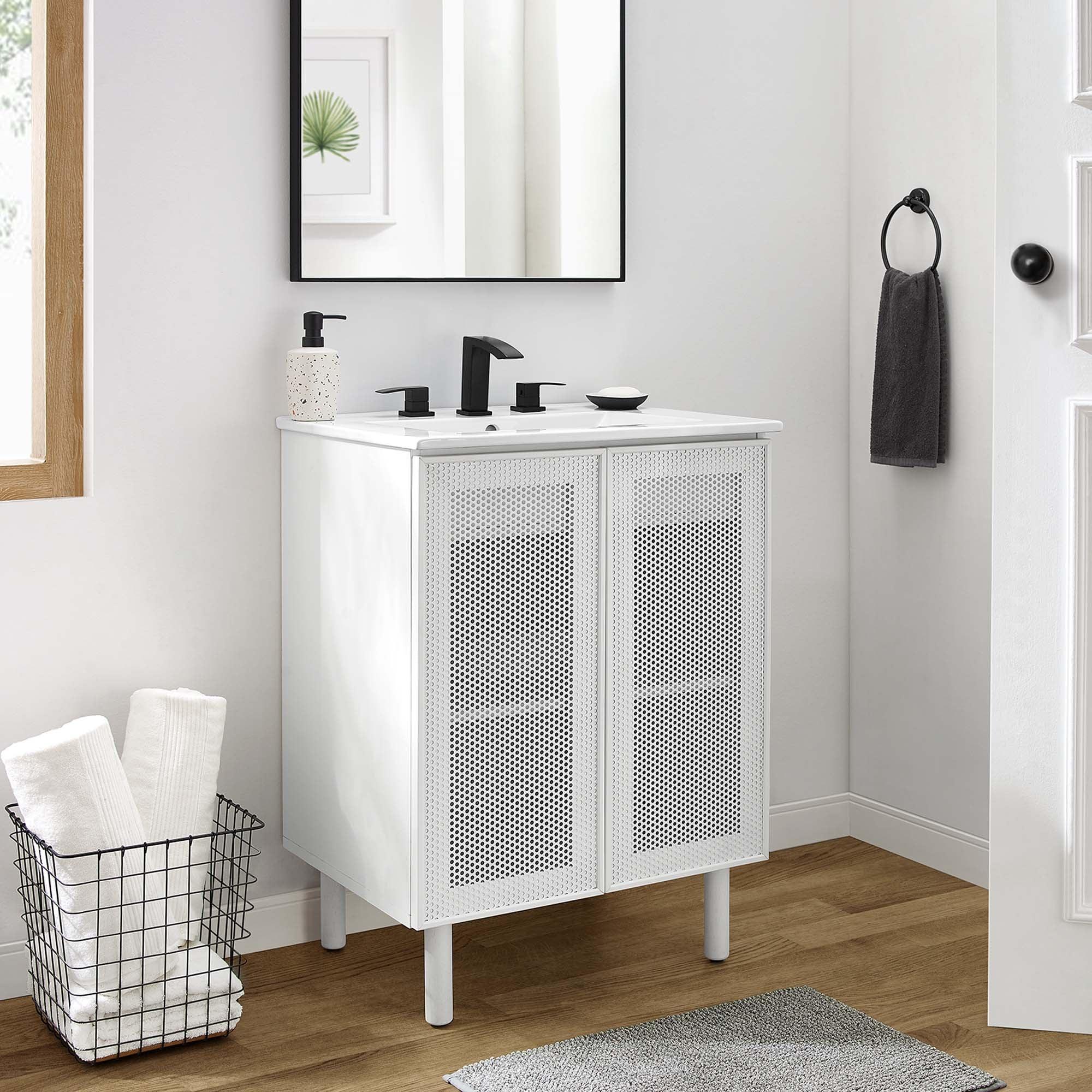 Calla 24" Perforated Metal Bathroom Vanity