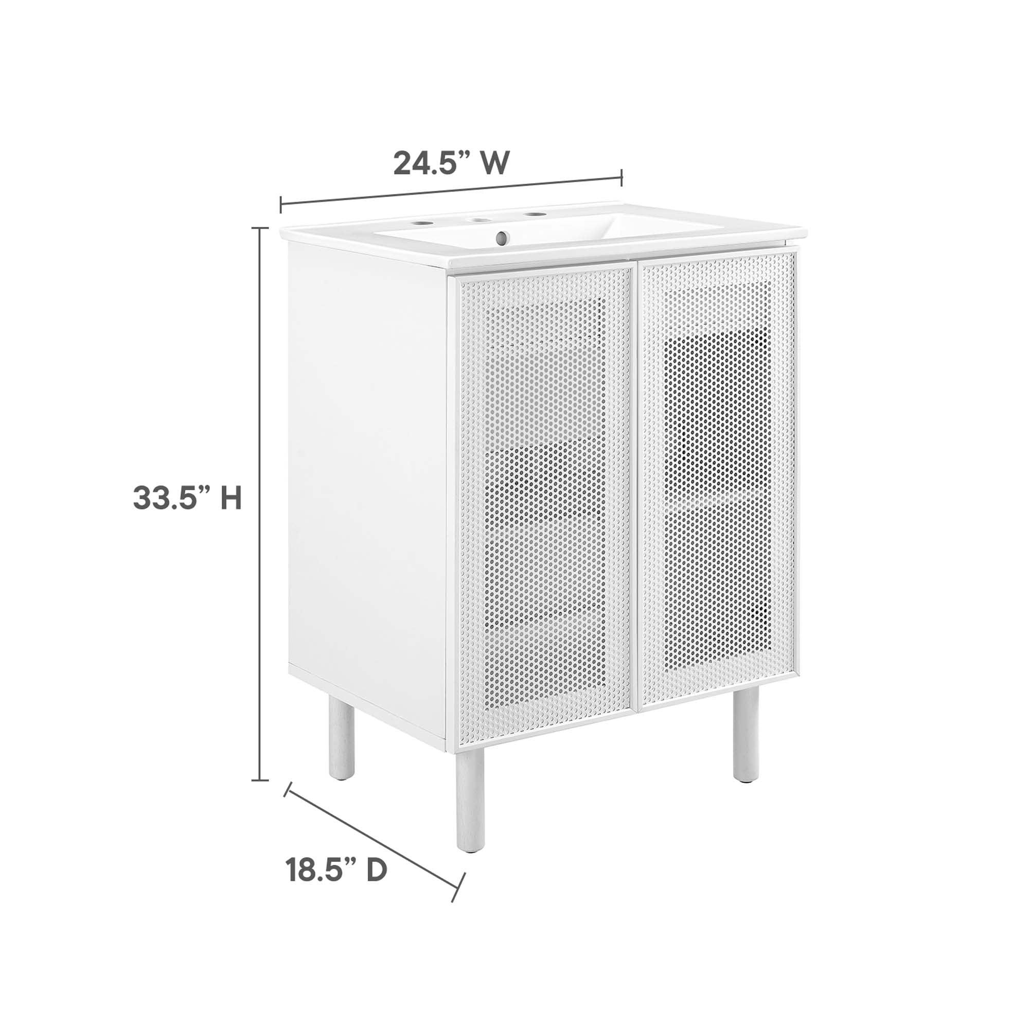 Calla 24" Perforated Metal Bathroom Vanity