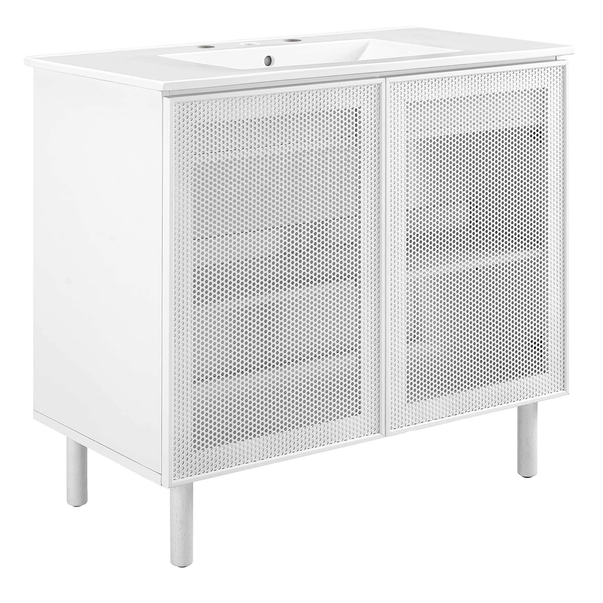 Calla 36" Perforated Metal Bathroom Vanity