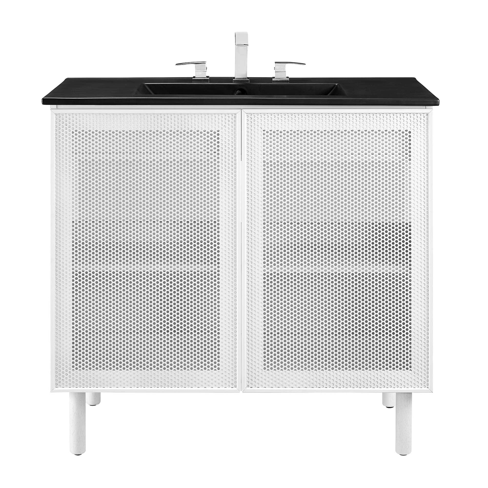 Calla 36" Perforated Metal Bathroom Vanity