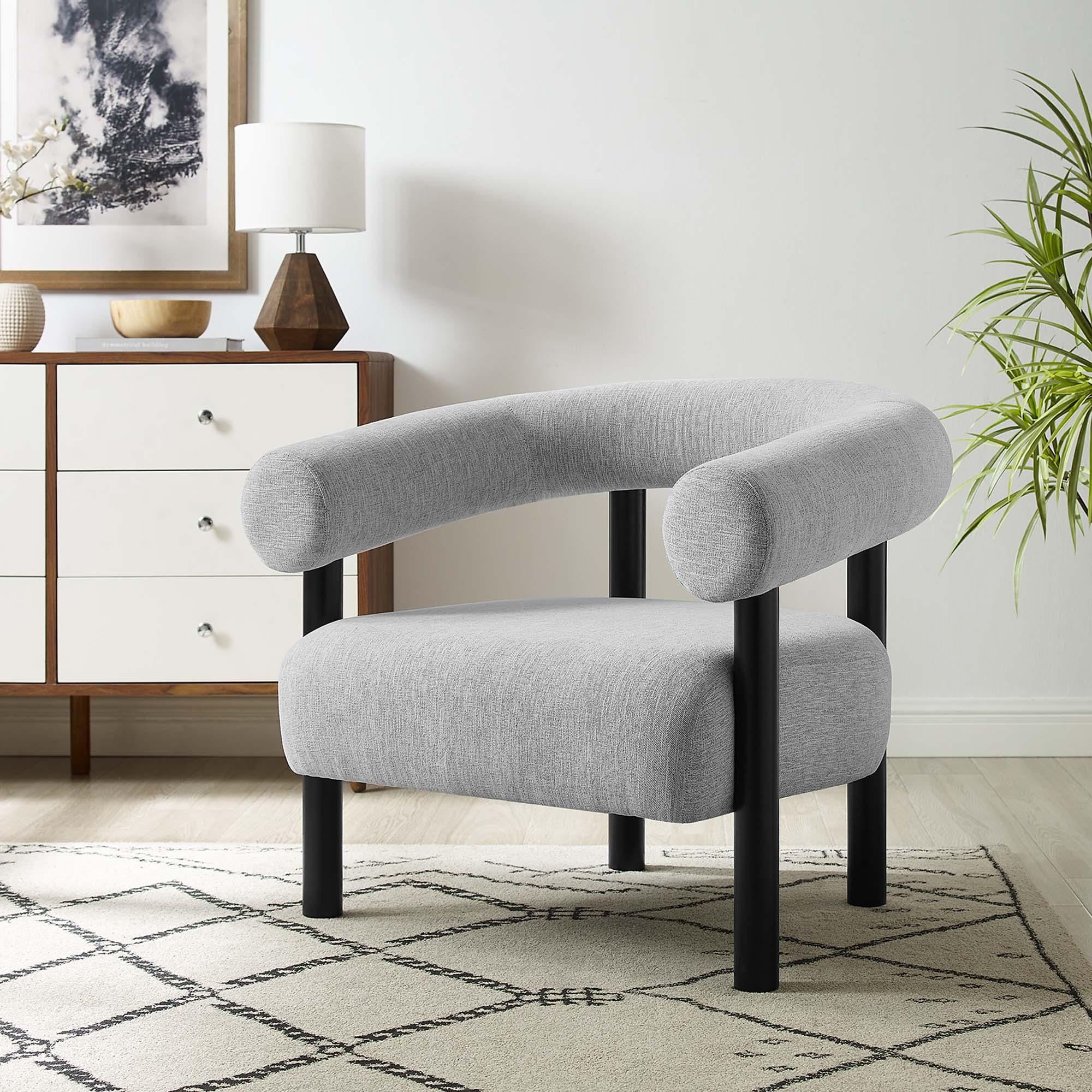 Sable Upholstered Fabric Armchair