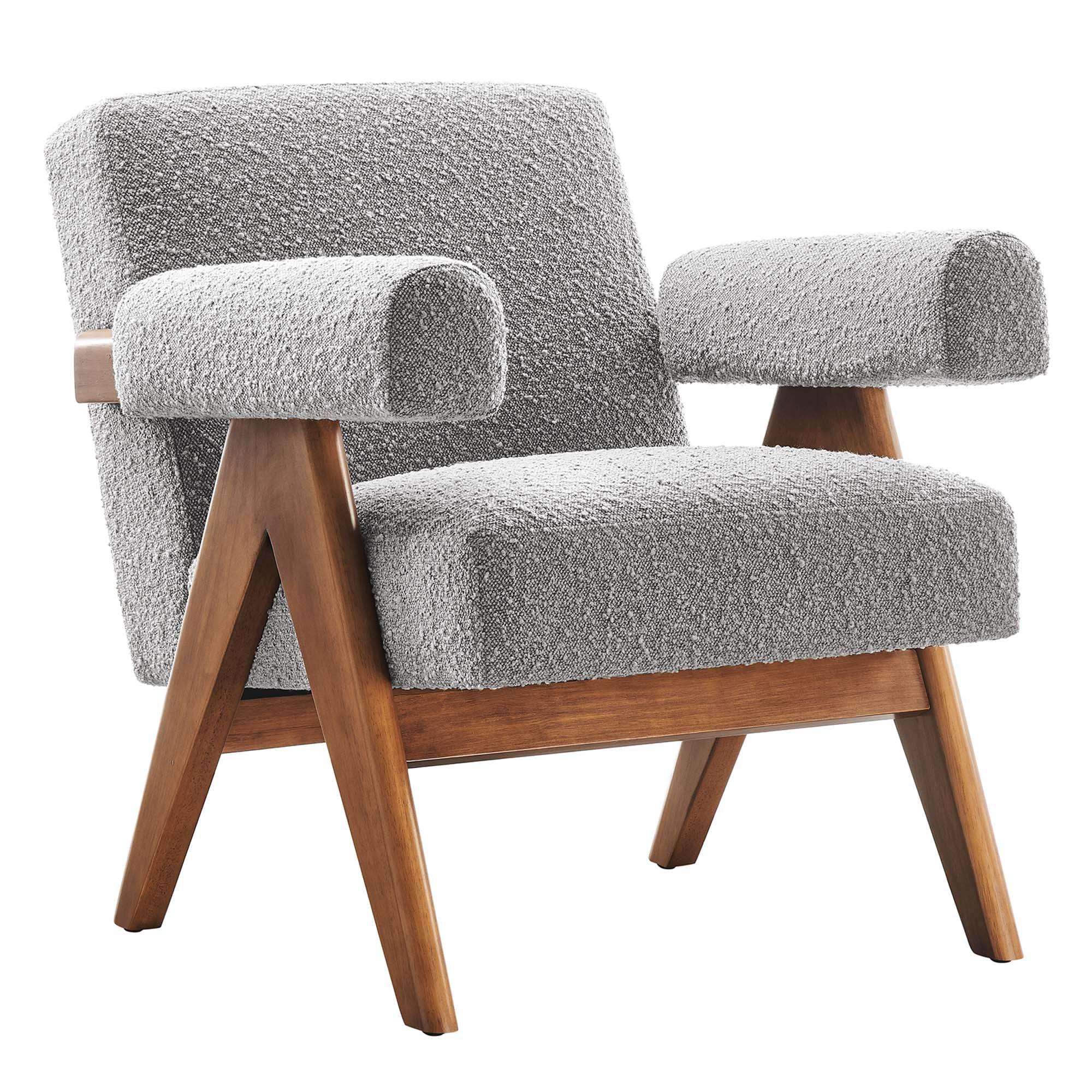 Lyra Boucle Fabric Armchair Set of 2