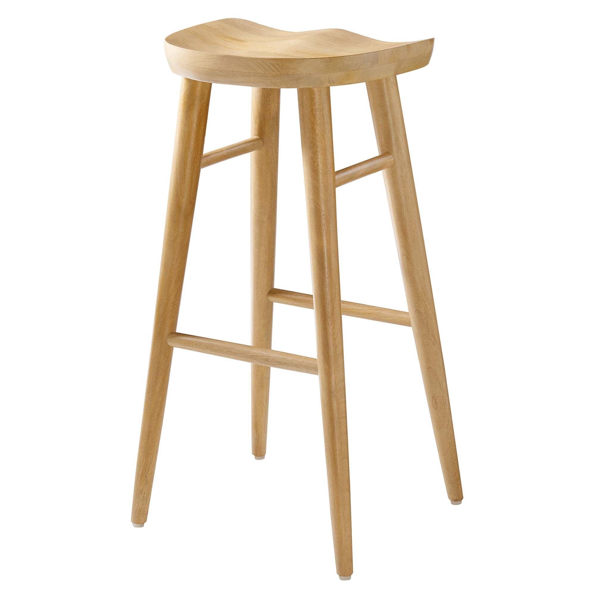 Saville Backless Wood Bar Stools Set of 2