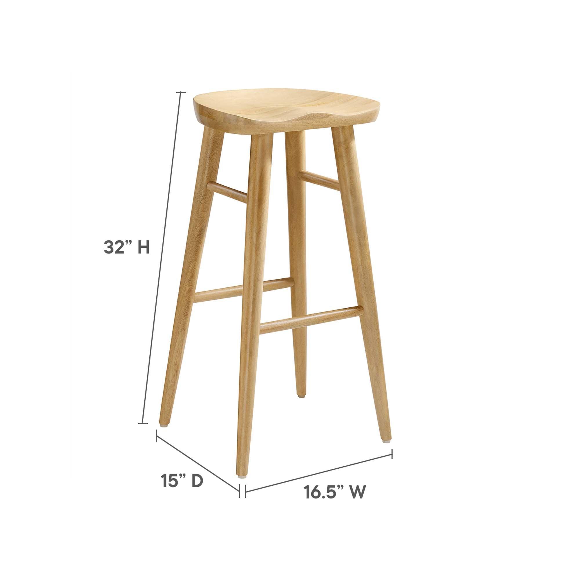 Saville Backless Wood Bar Stools Set of 2