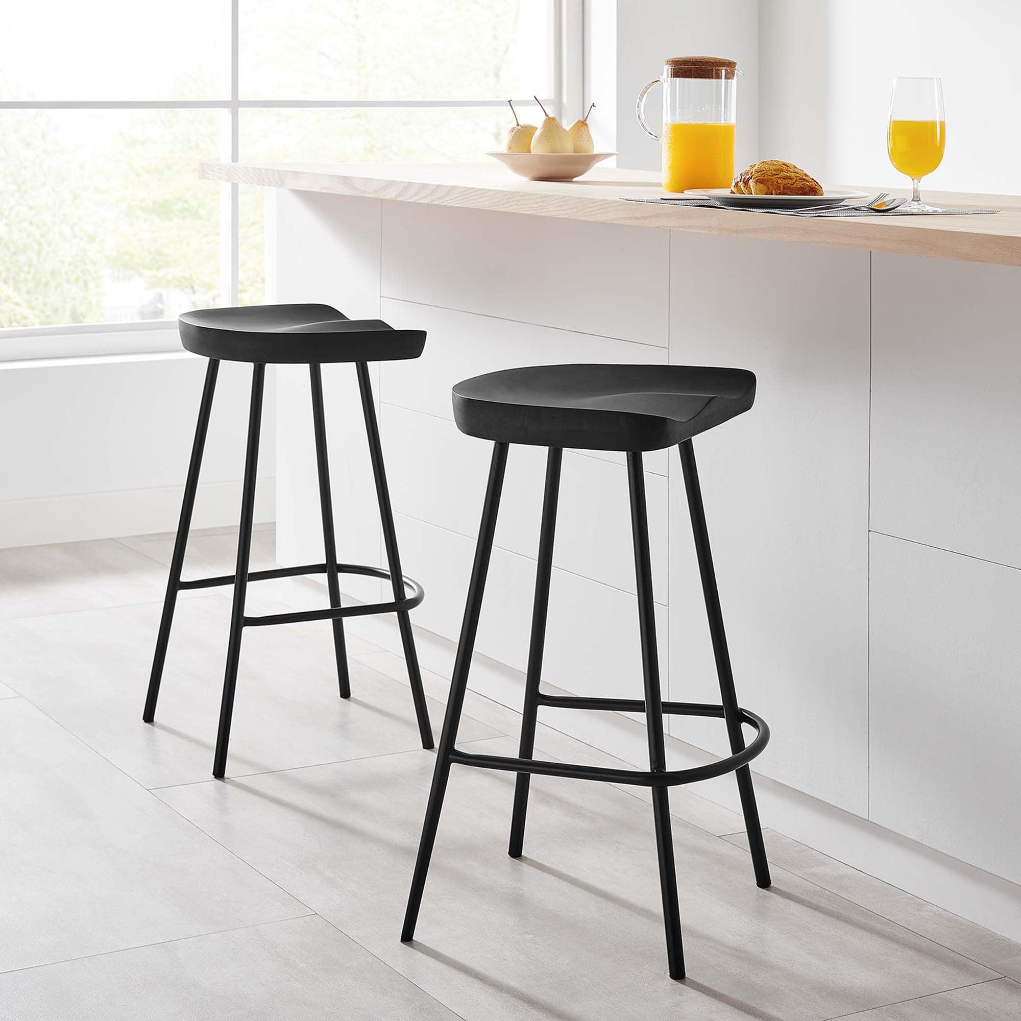 Concord Backless Wood Counter Stools Set of 2