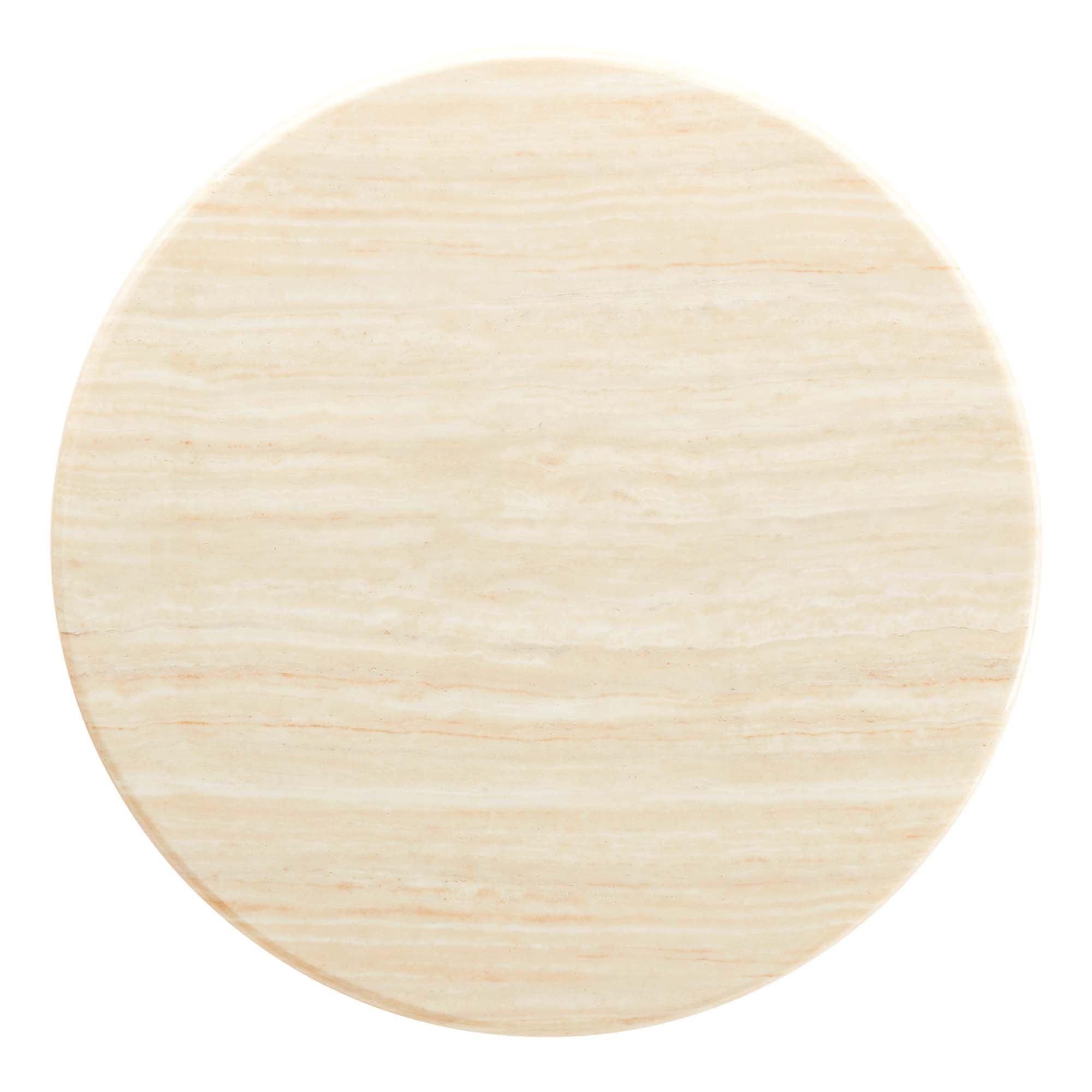 Lippa 36" Round Faux Travertine Dining Table