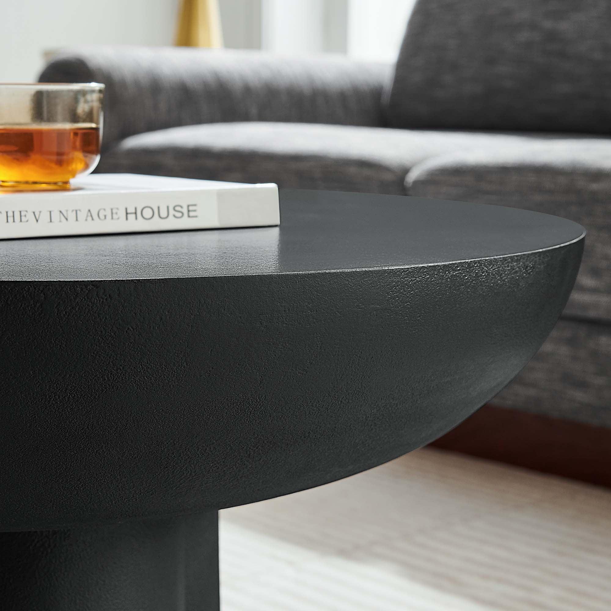 Caspian Round Concrete Coffee Table