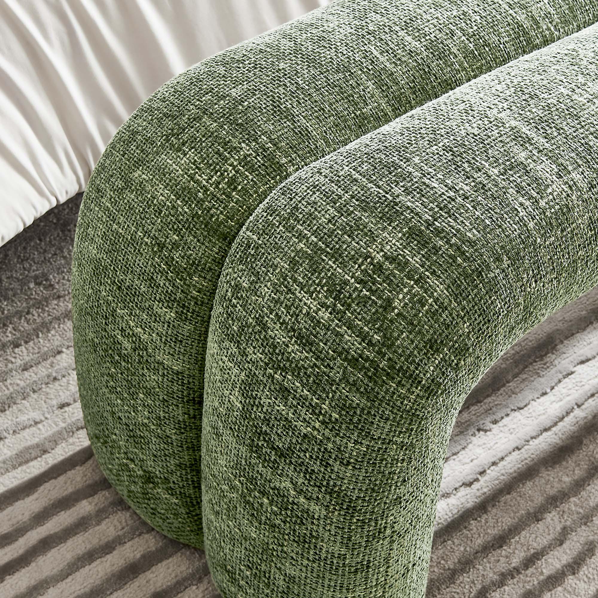 Dax 50.5" Chenille Upholstered Accent Bench