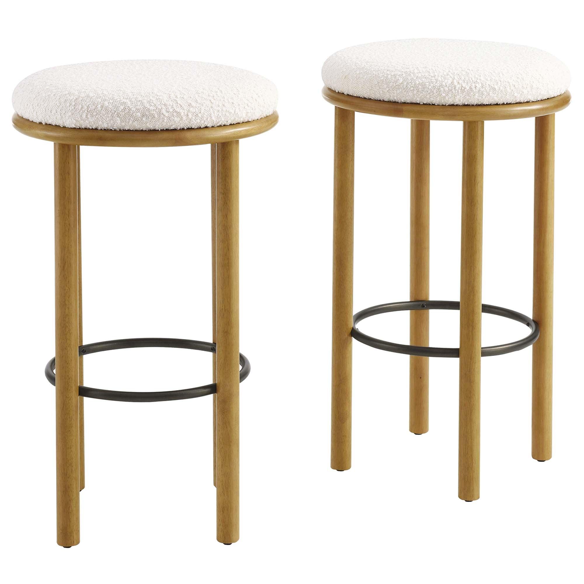 Fable Boucle Fabric Bar Stools Set of 2