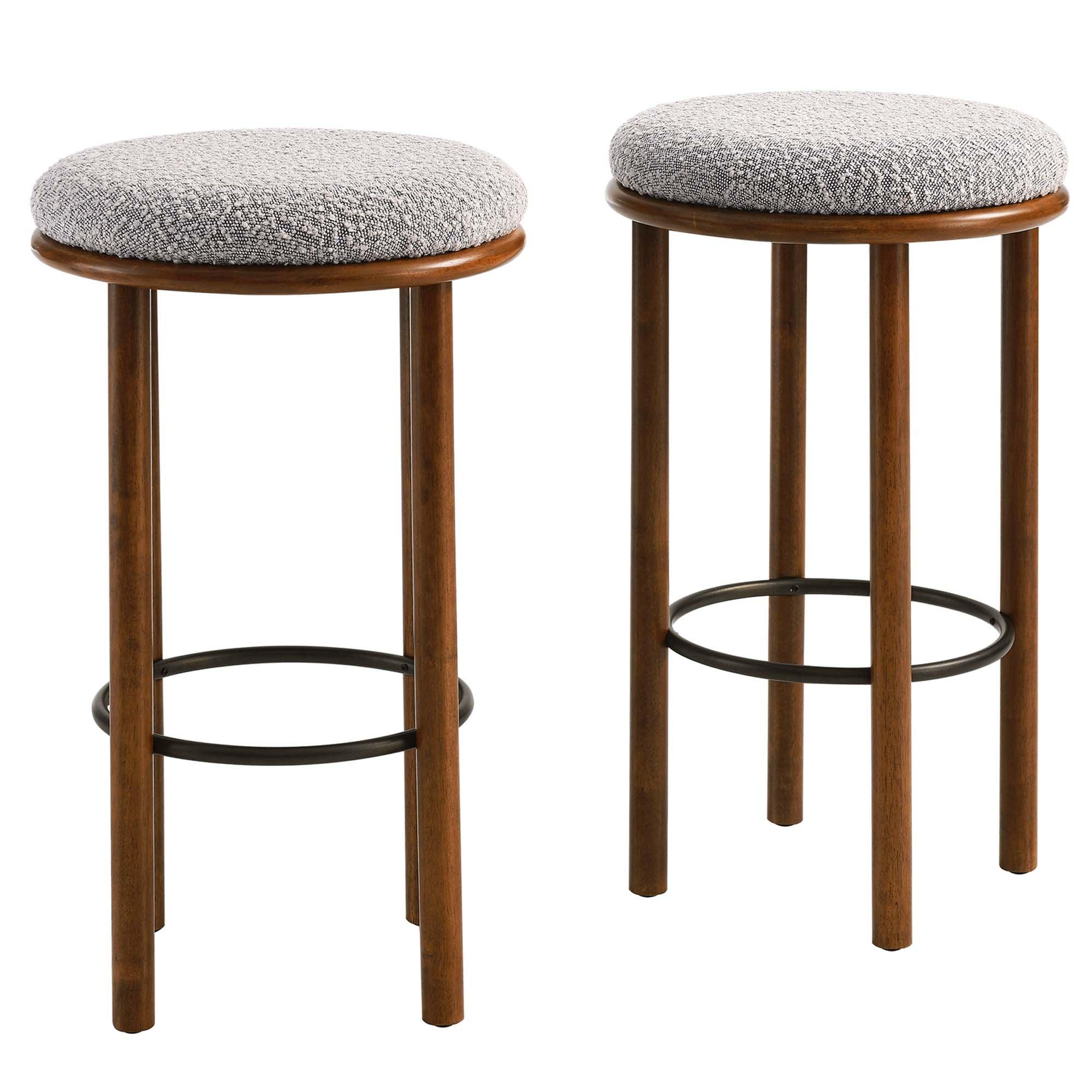 Fable Boucle Fabric Bar Stools Set of 2