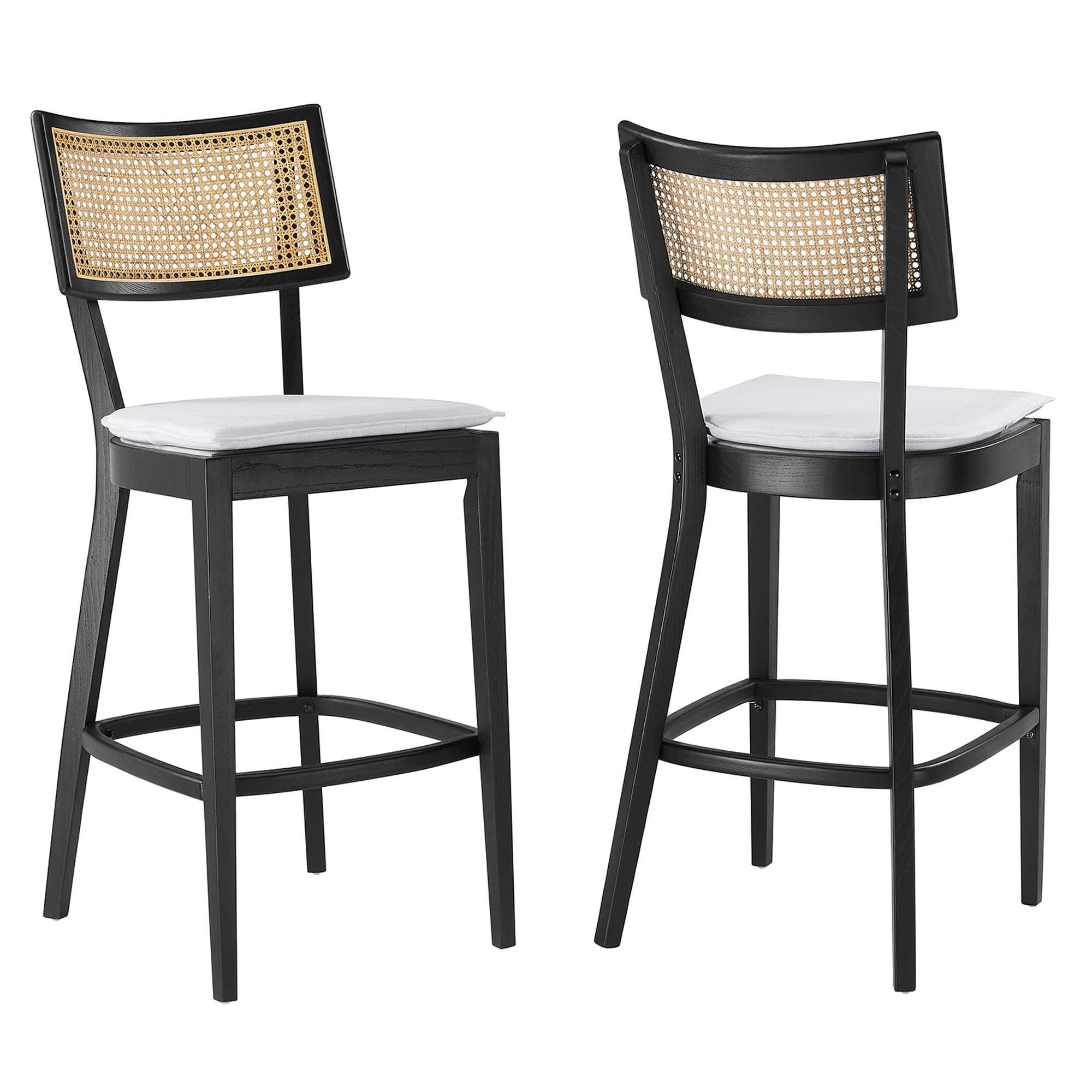 Caledonia Wood Bar Stools Set of 2