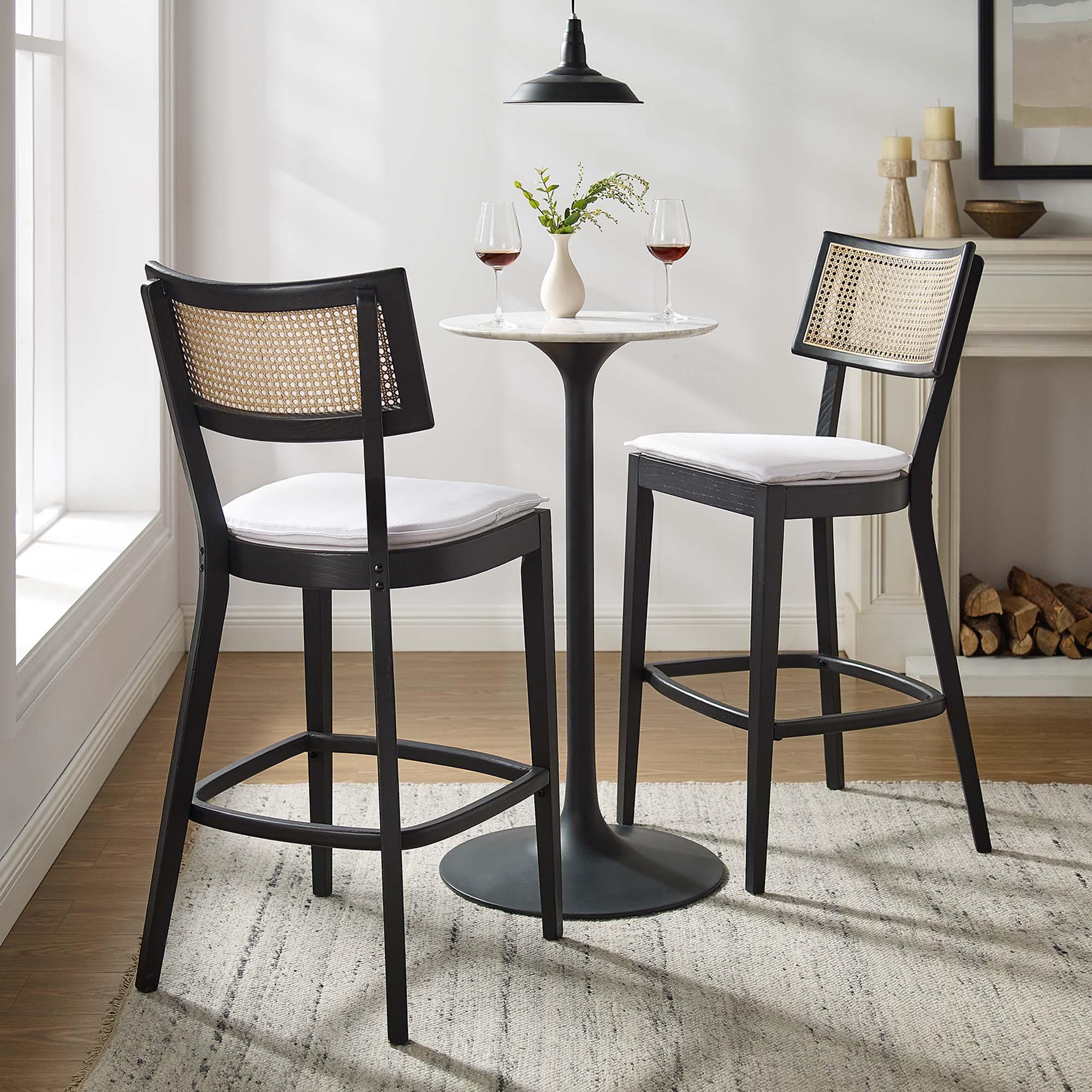 Caledonia Wood Bar Stools Set of 2