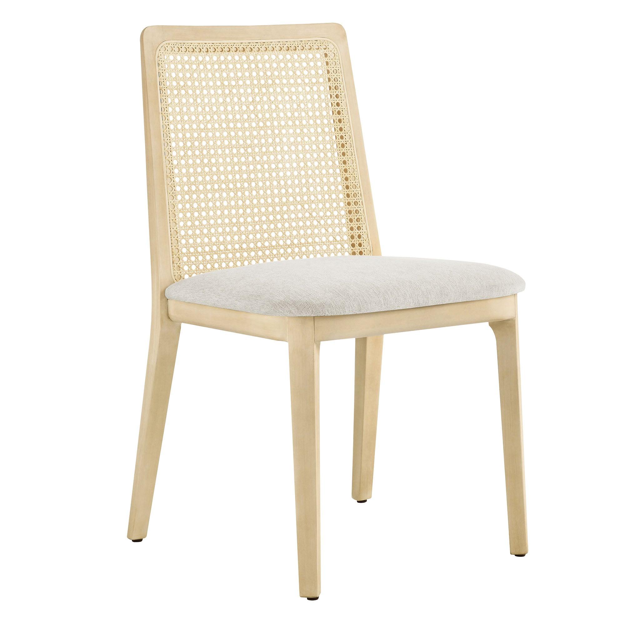 Monarch Wood and Rattan Dining Side Chair