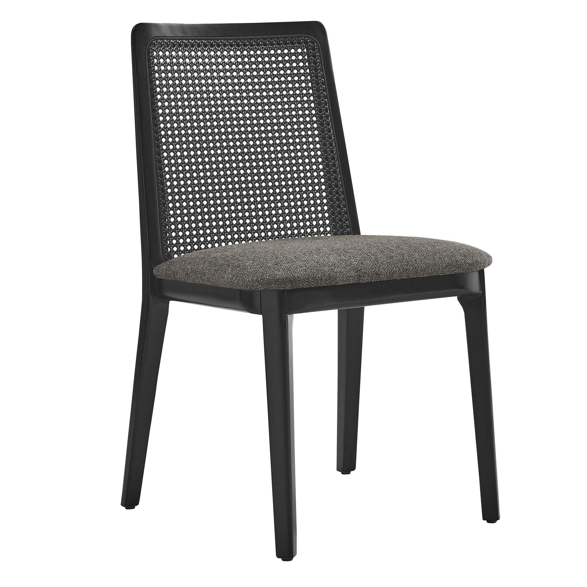 Monarch Wood and Rattan Dining Side Chair