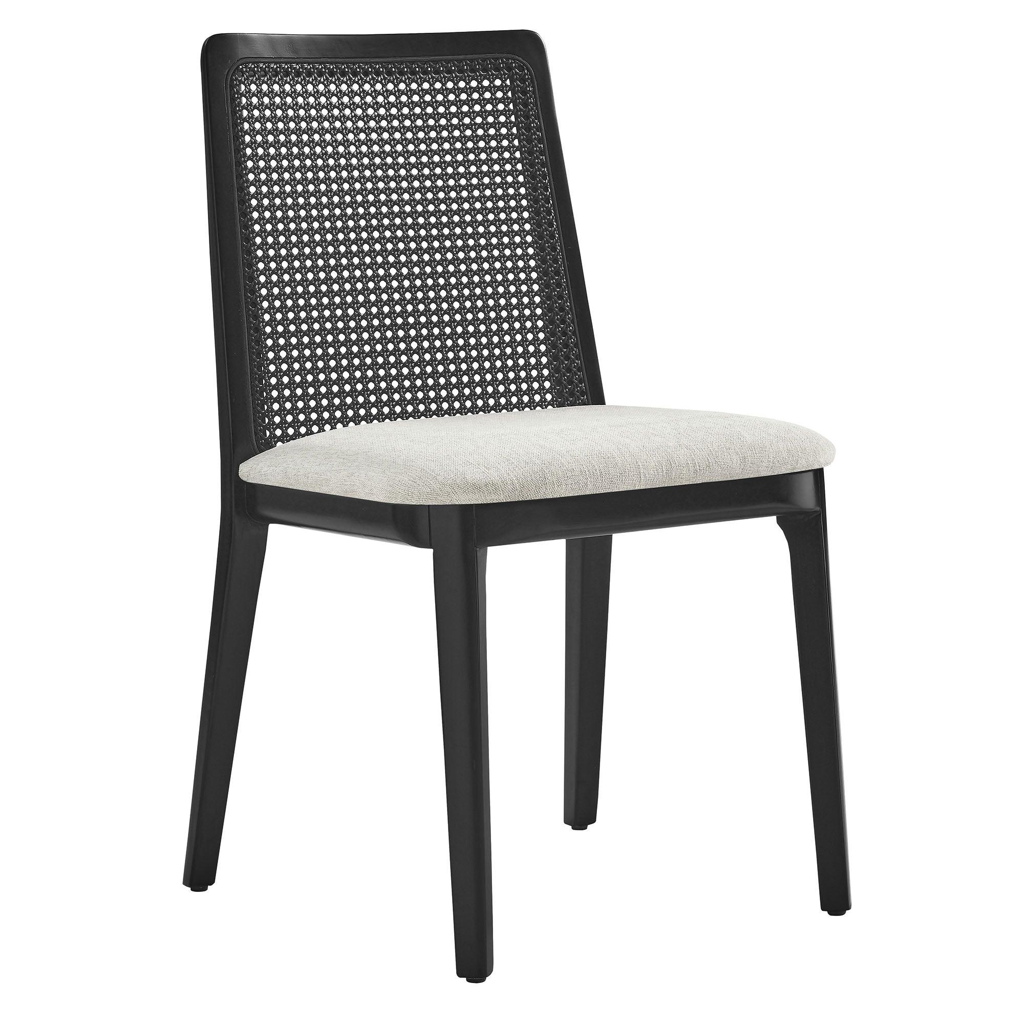 Monarch Wood and Rattan Dining Side Chair