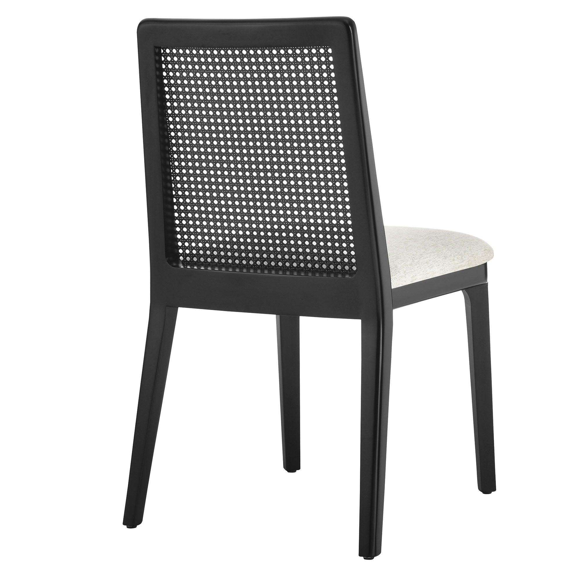 Monarch Wood and Rattan Dining Side Chair