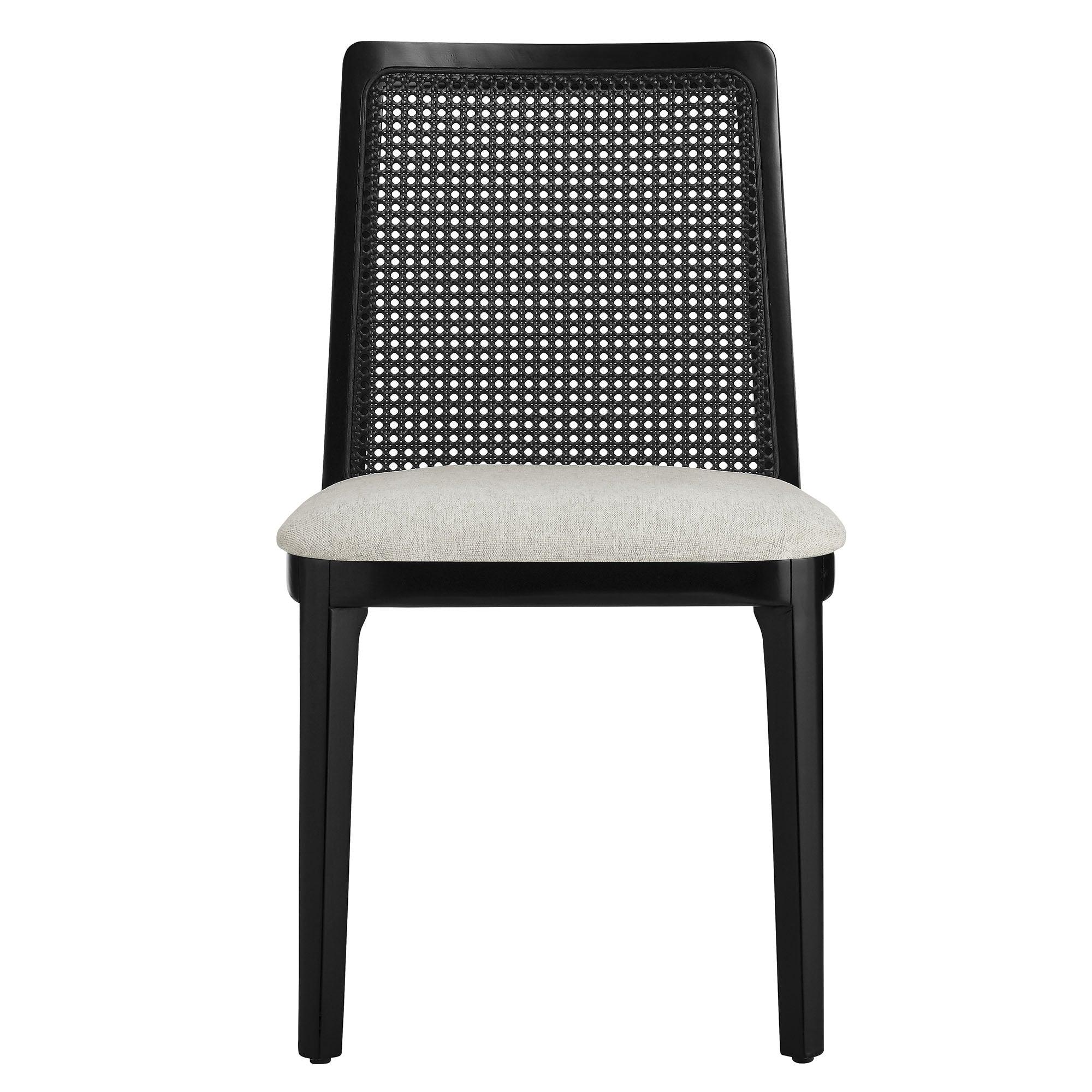 Monarch Wood and Rattan Dining Side Chair