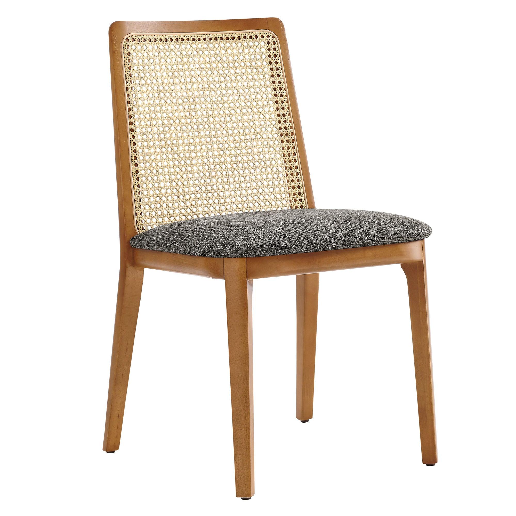 Monarch Wood and Rattan Dining Side Chair