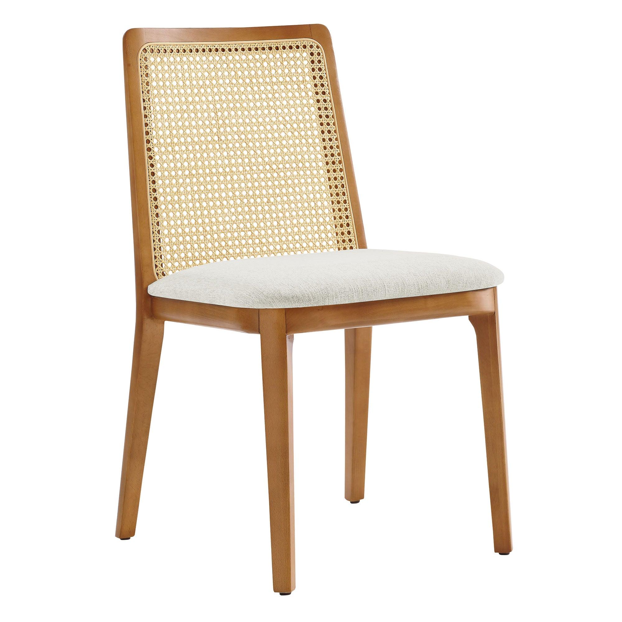 Monarch Wood and Rattan Dining Side Chair