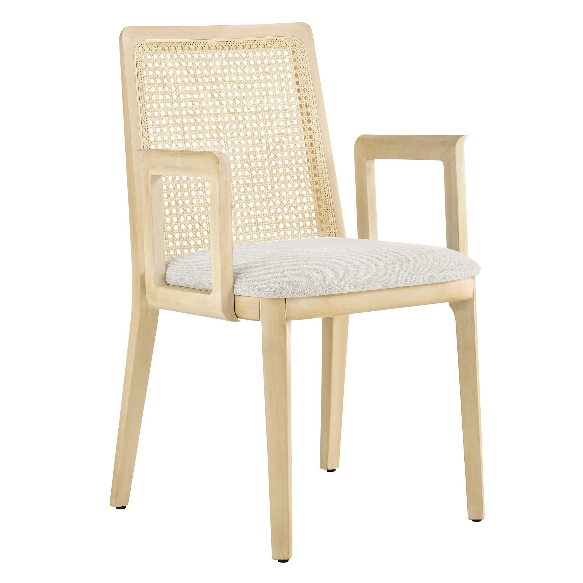 Monarch Wood and Rattan Dining Armchair