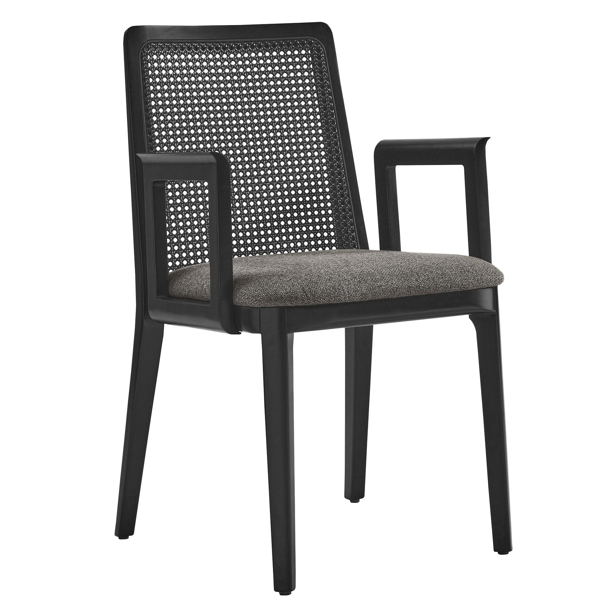 Monarch Wood and Rattan Dining Armchair