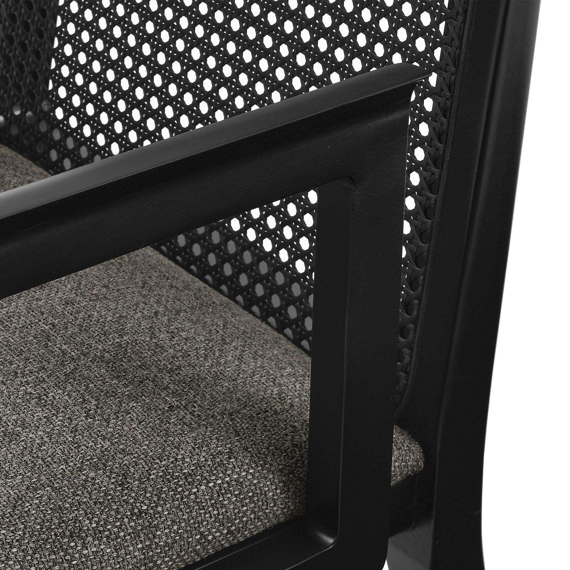 Monarch Wood and Rattan Dining Armchair