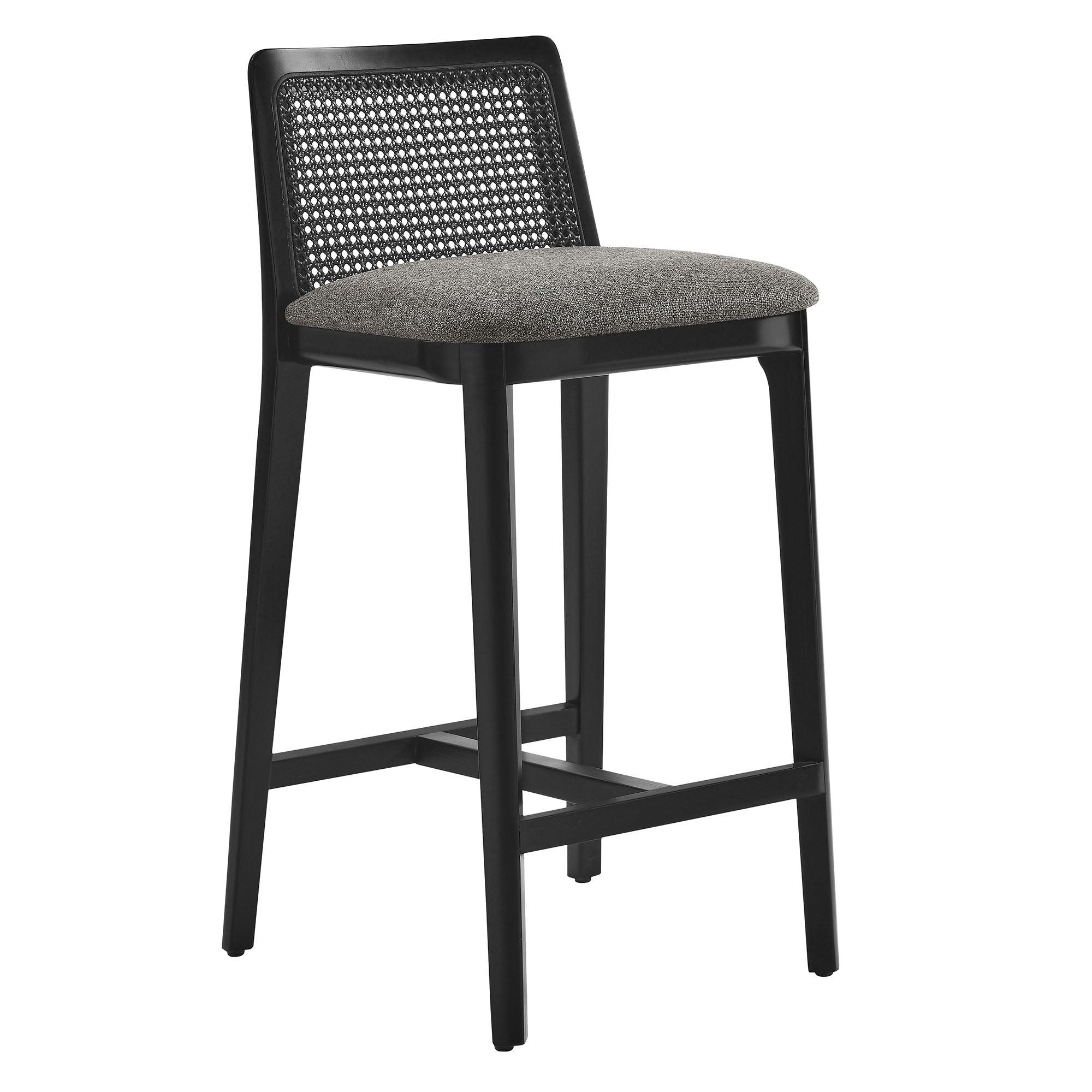 Monarch Wood and Rattan Counter Stool