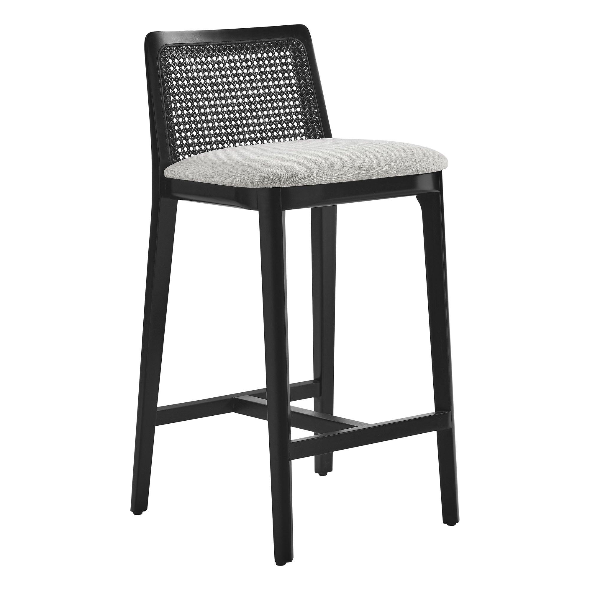 Monarch Wood and Rattan Counter Stool