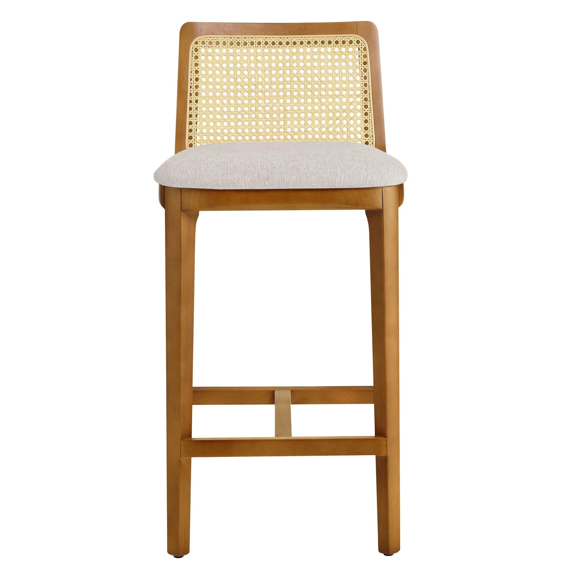 Monarch Wood and Rattan Counter Stool