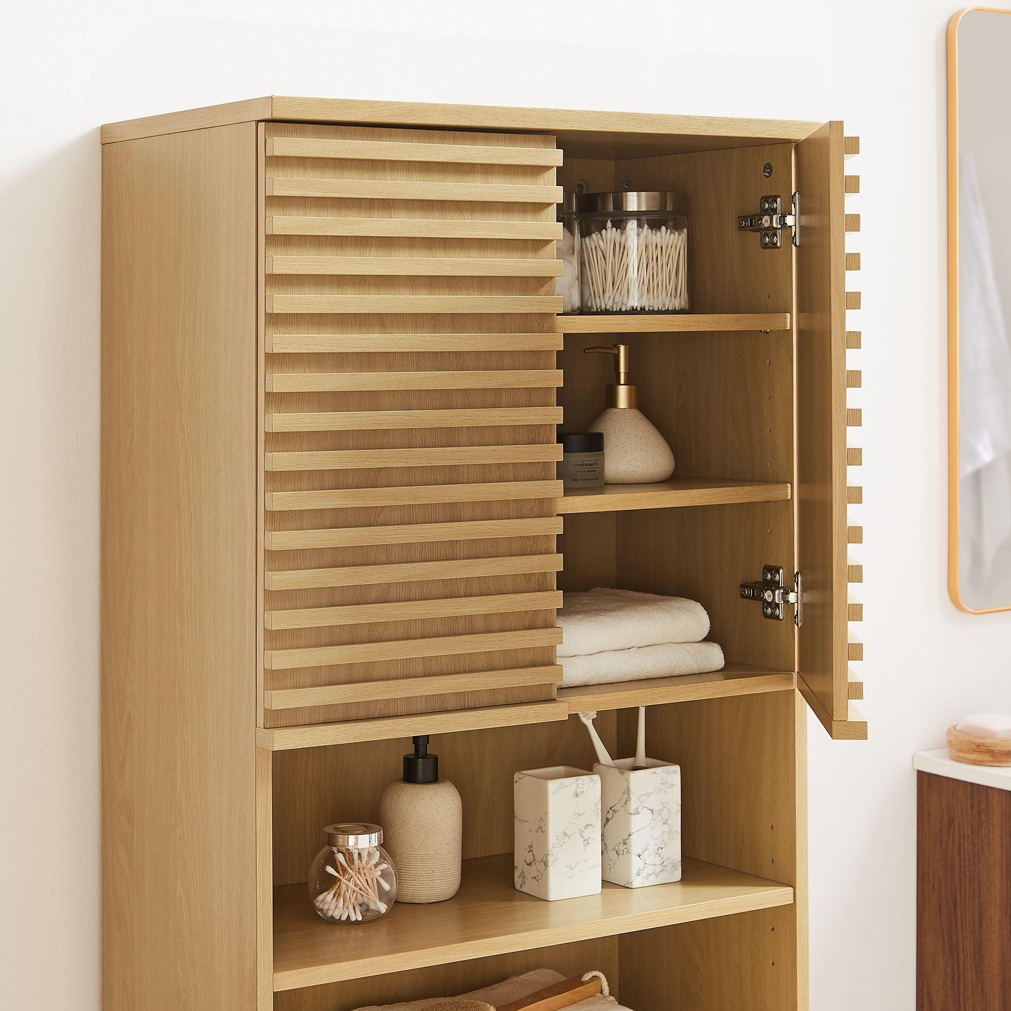 Render Tall Bathroom Storage Cabinet