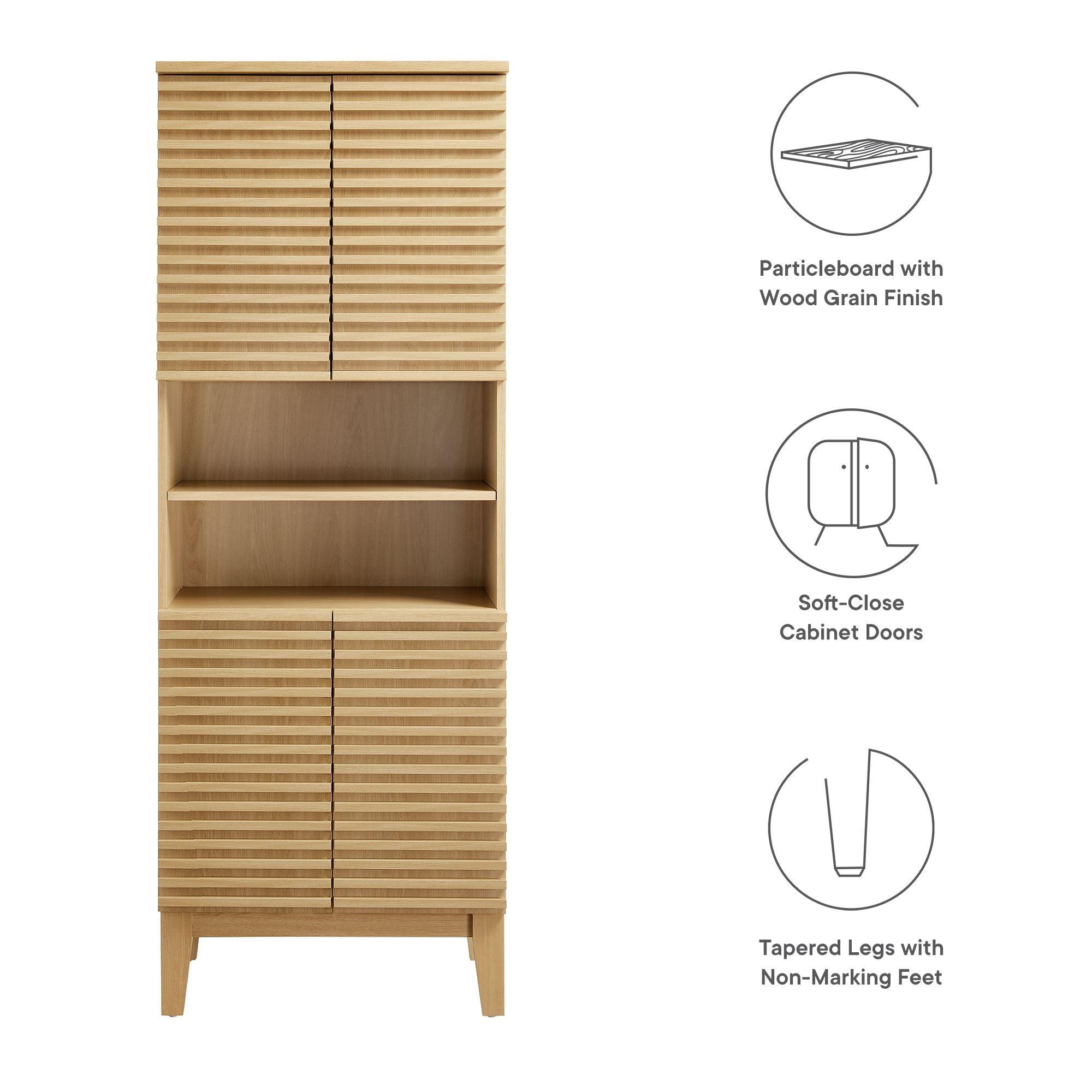 Render Tall Bathroom Storage Cabinet