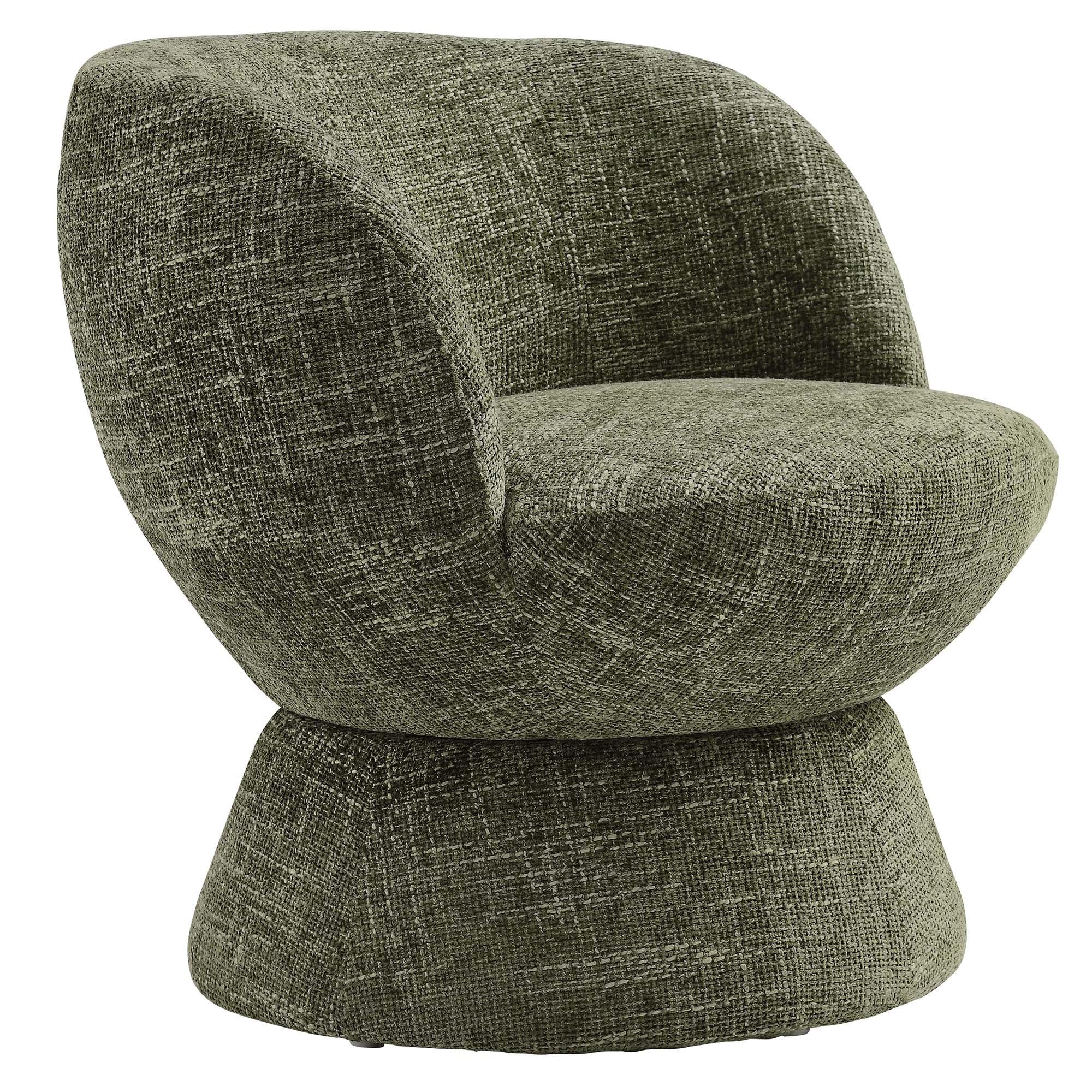 Vesta Chenille Fabric Upholstered Swivel Chair