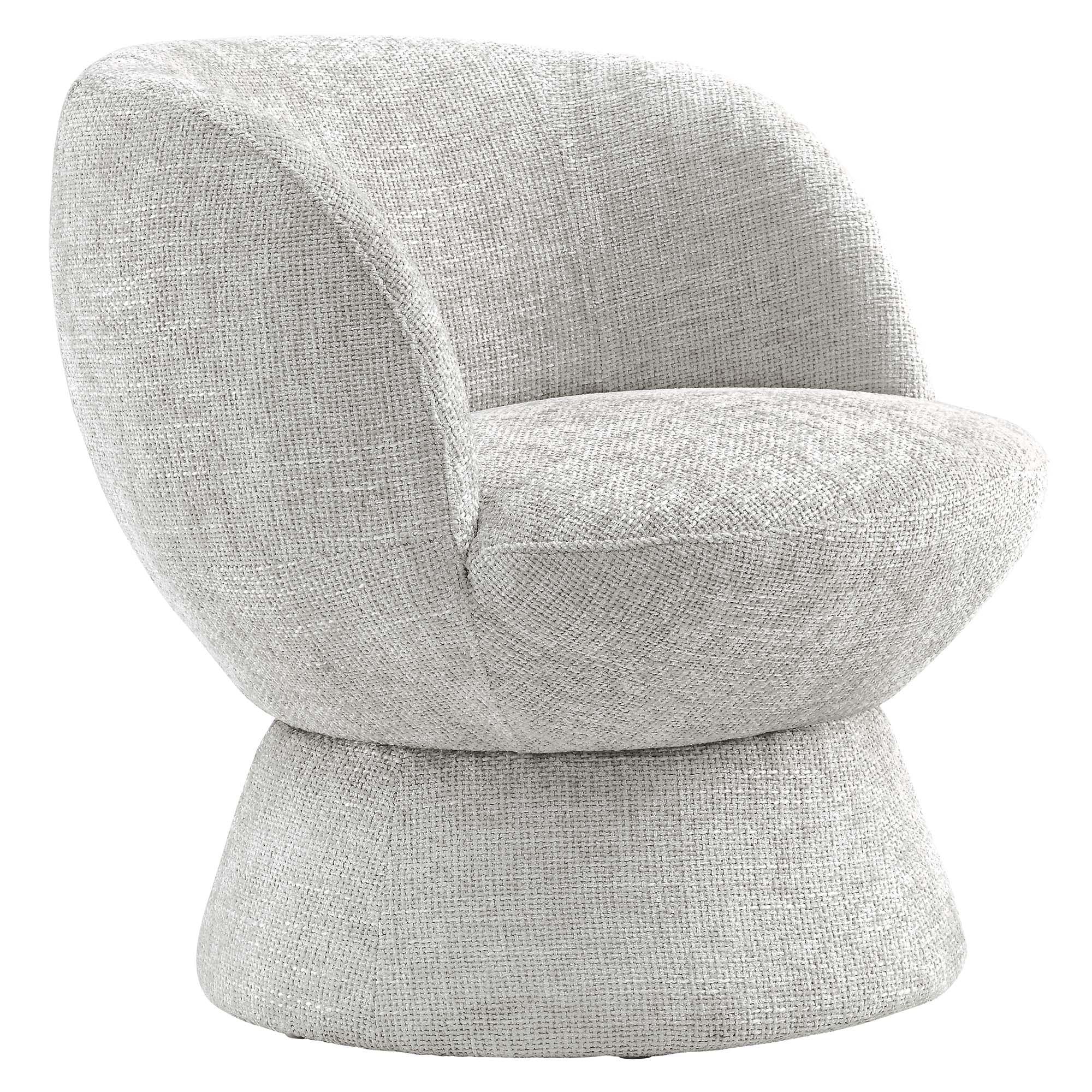 Vesta Chenille Fabric Upholstered Swivel Chair