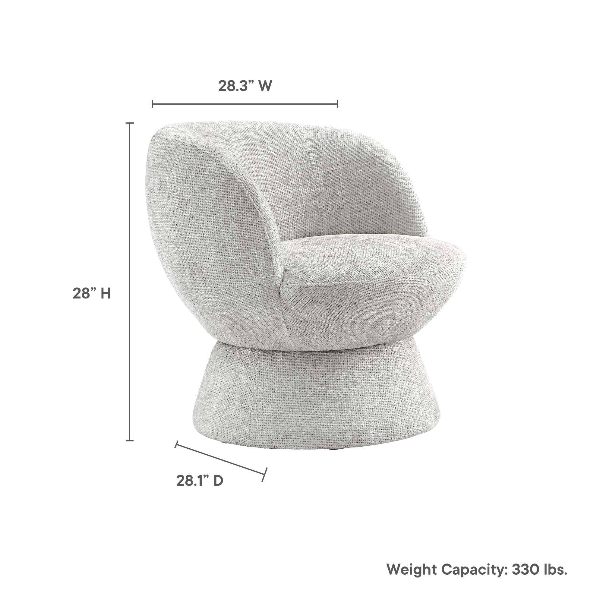 Vesta Chenille Fabric Upholstered Swivel Chair