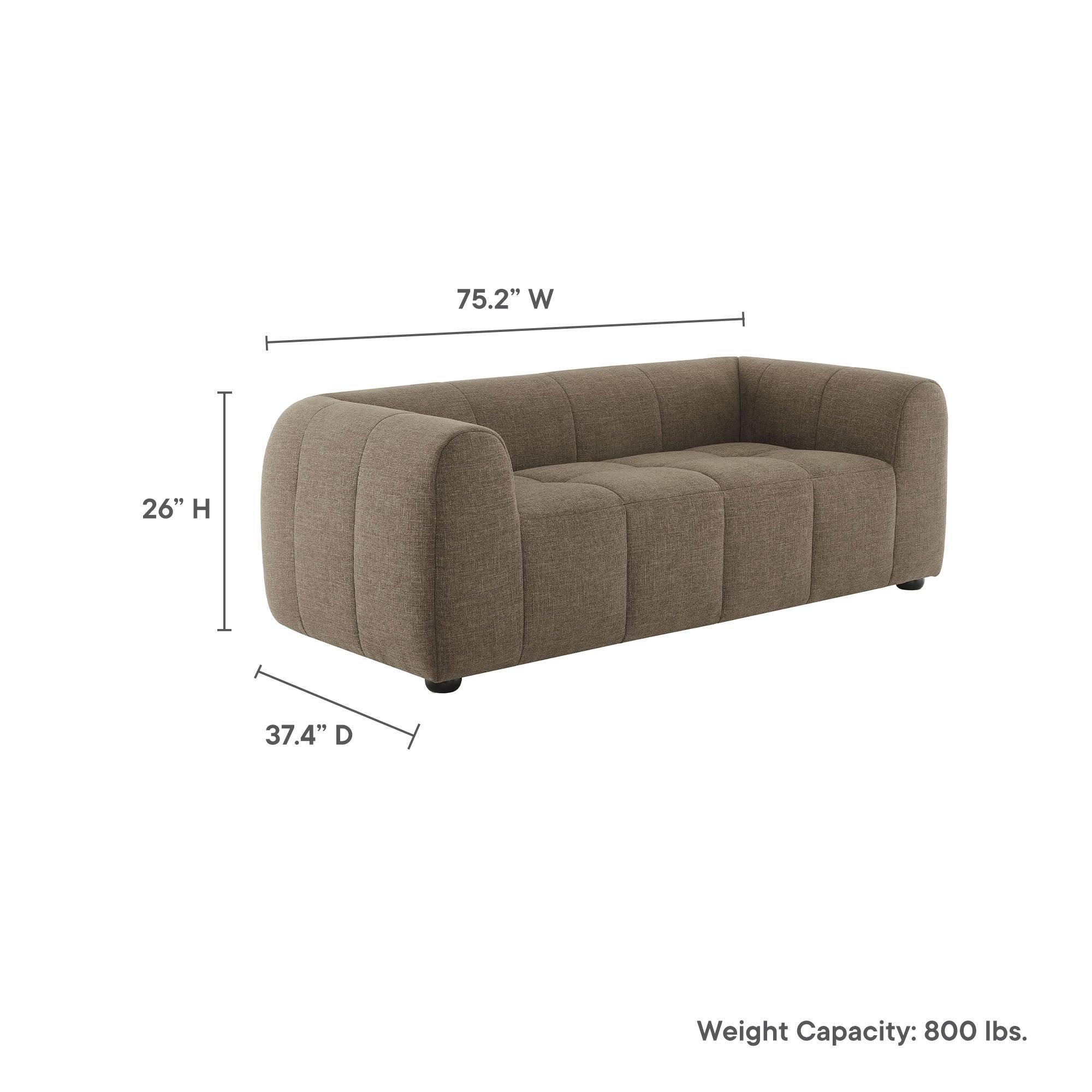 Liana Upholstered Fabric Loveseat