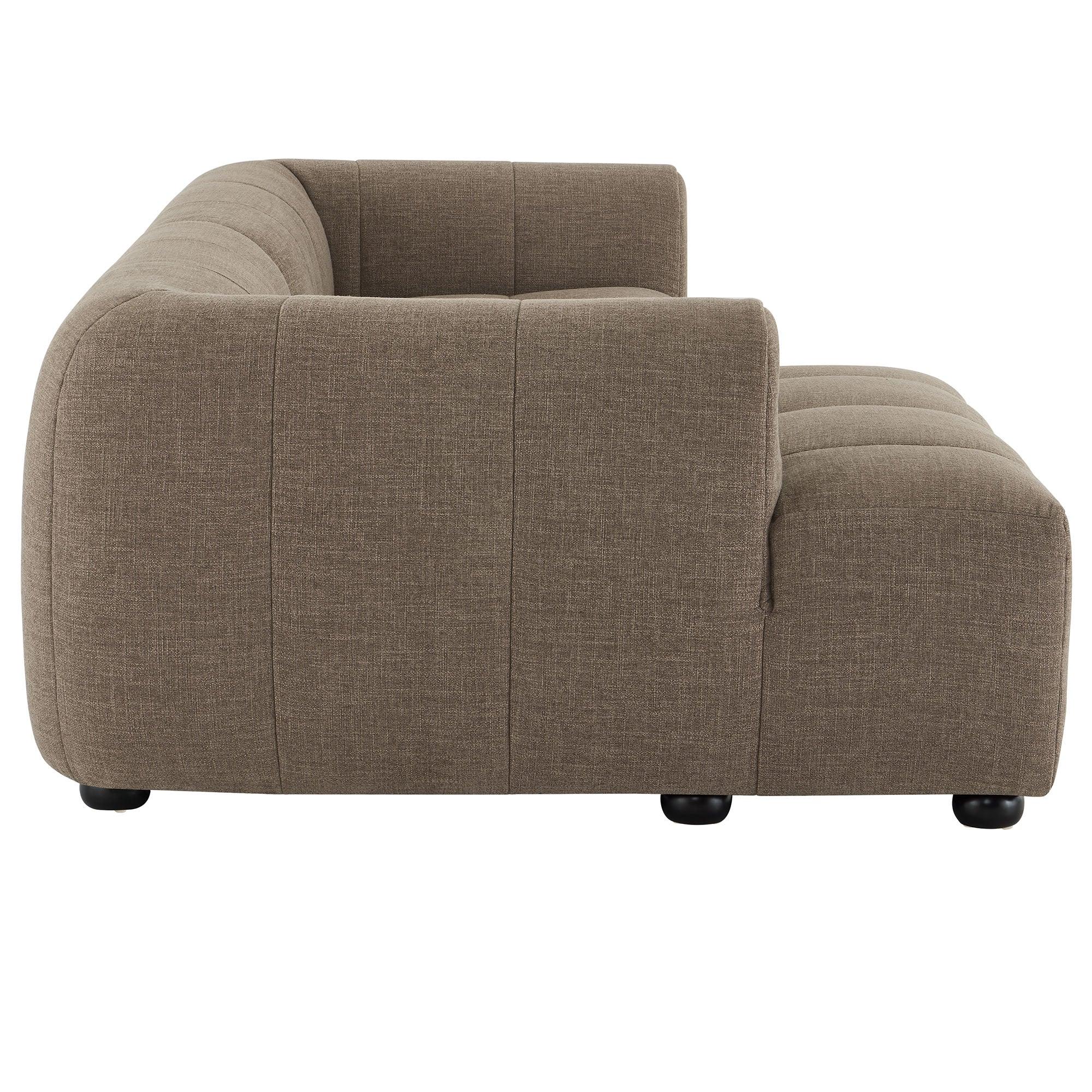 Liana Left-Facing Upholstered Fabric Modular Sofa with Chaise