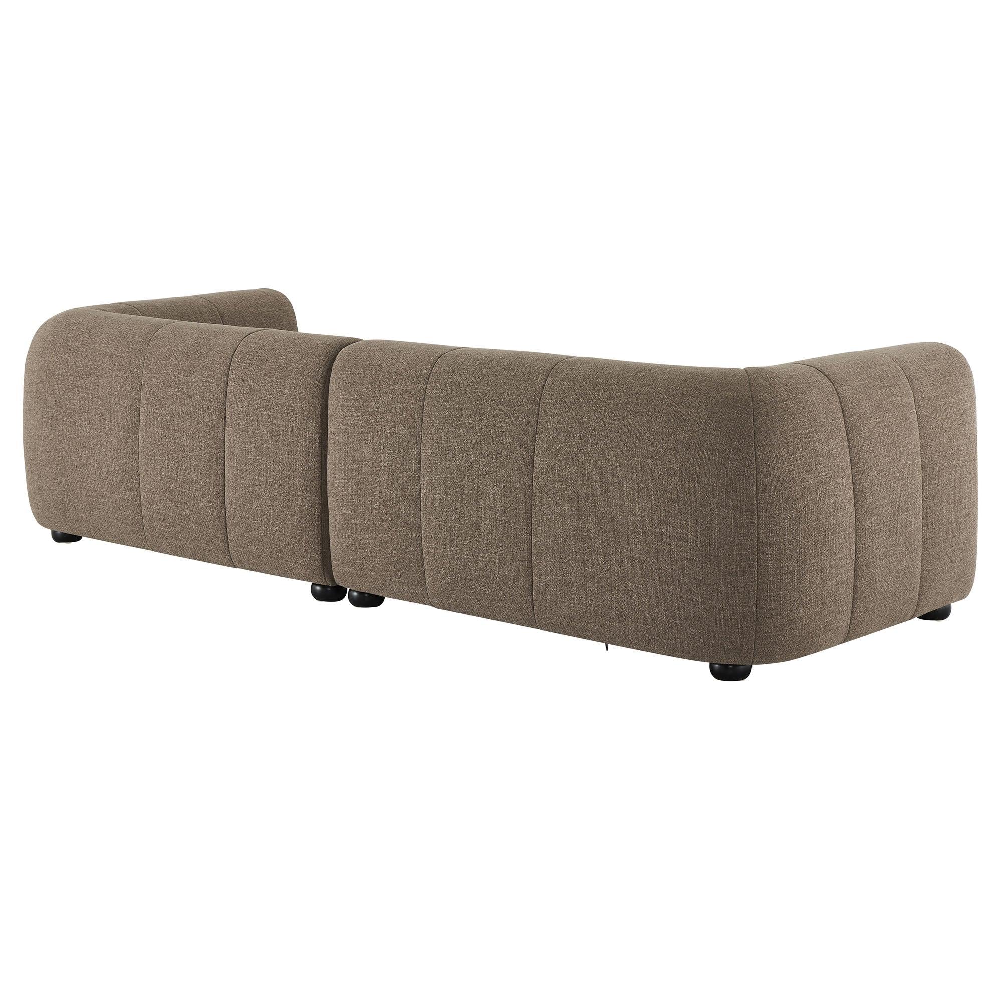 Liana Right-Facing Upholstered Fabric Modular Sofa with Chaise