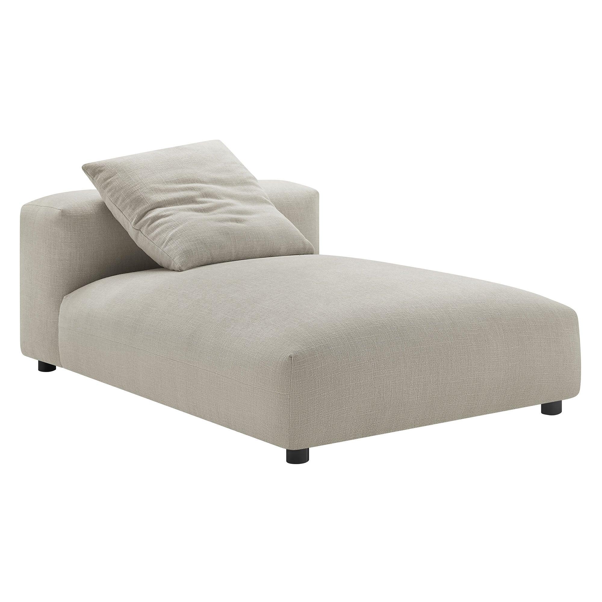 Solace Modular Upholstered Fabric Armless Chaise Lounge