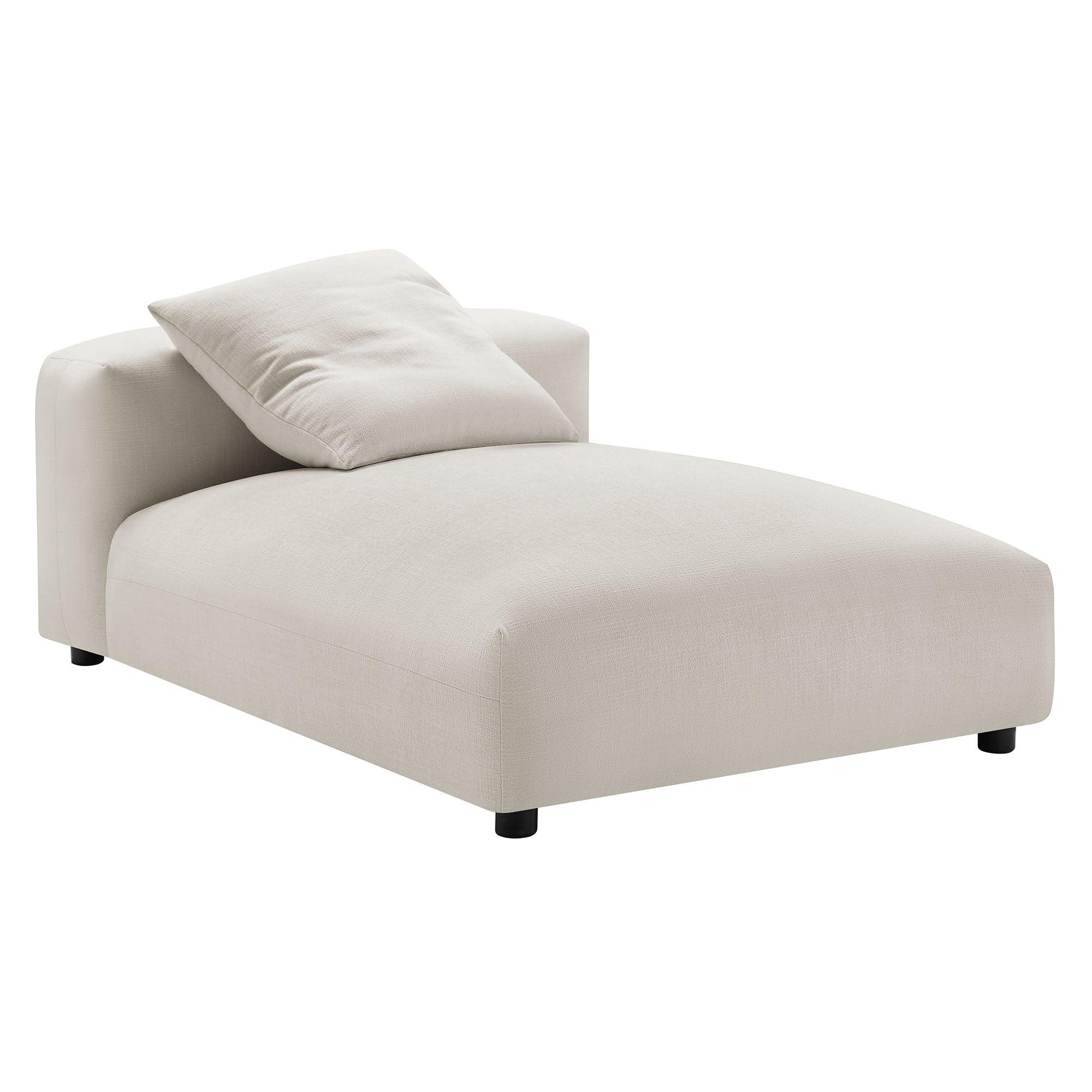 Solace Modular Upholstered Fabric Armless Chaise Lounge