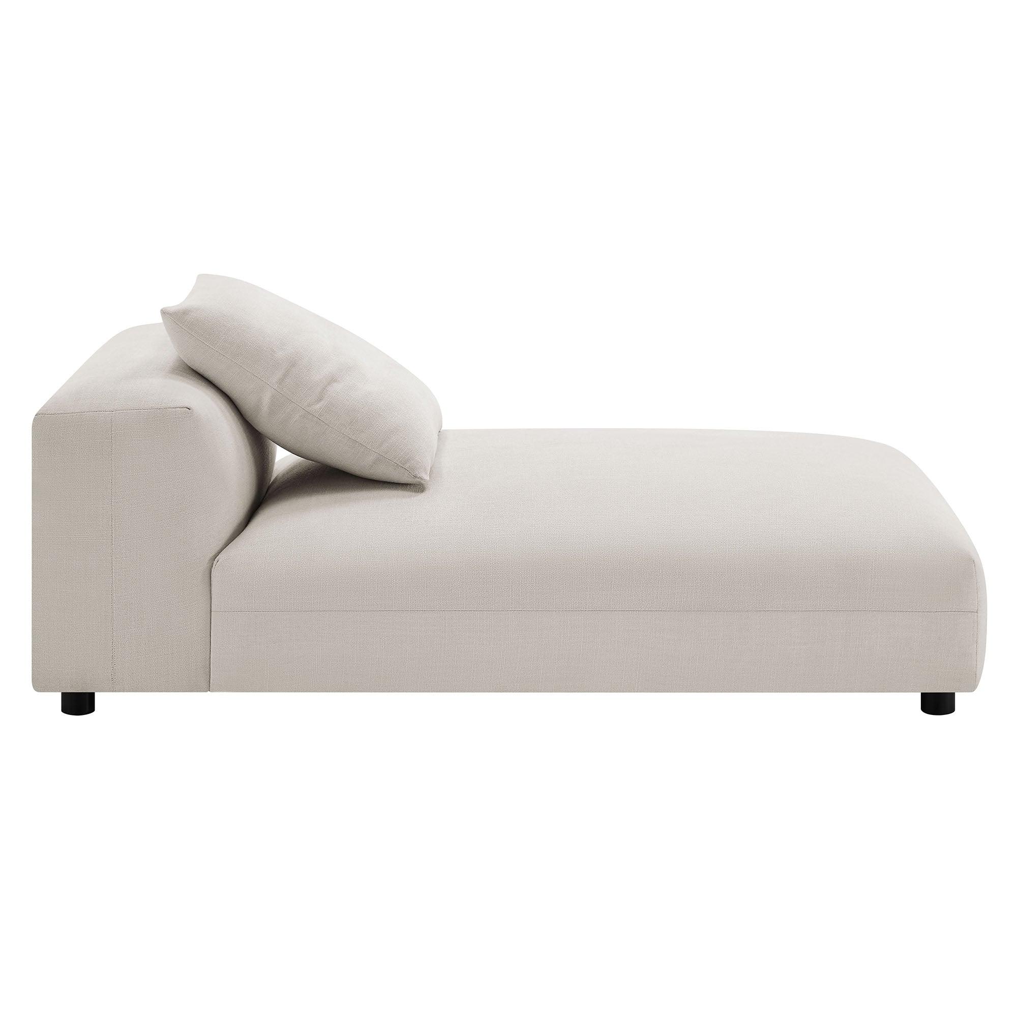 Solace Modular Upholstered Fabric Armless Chaise Lounge