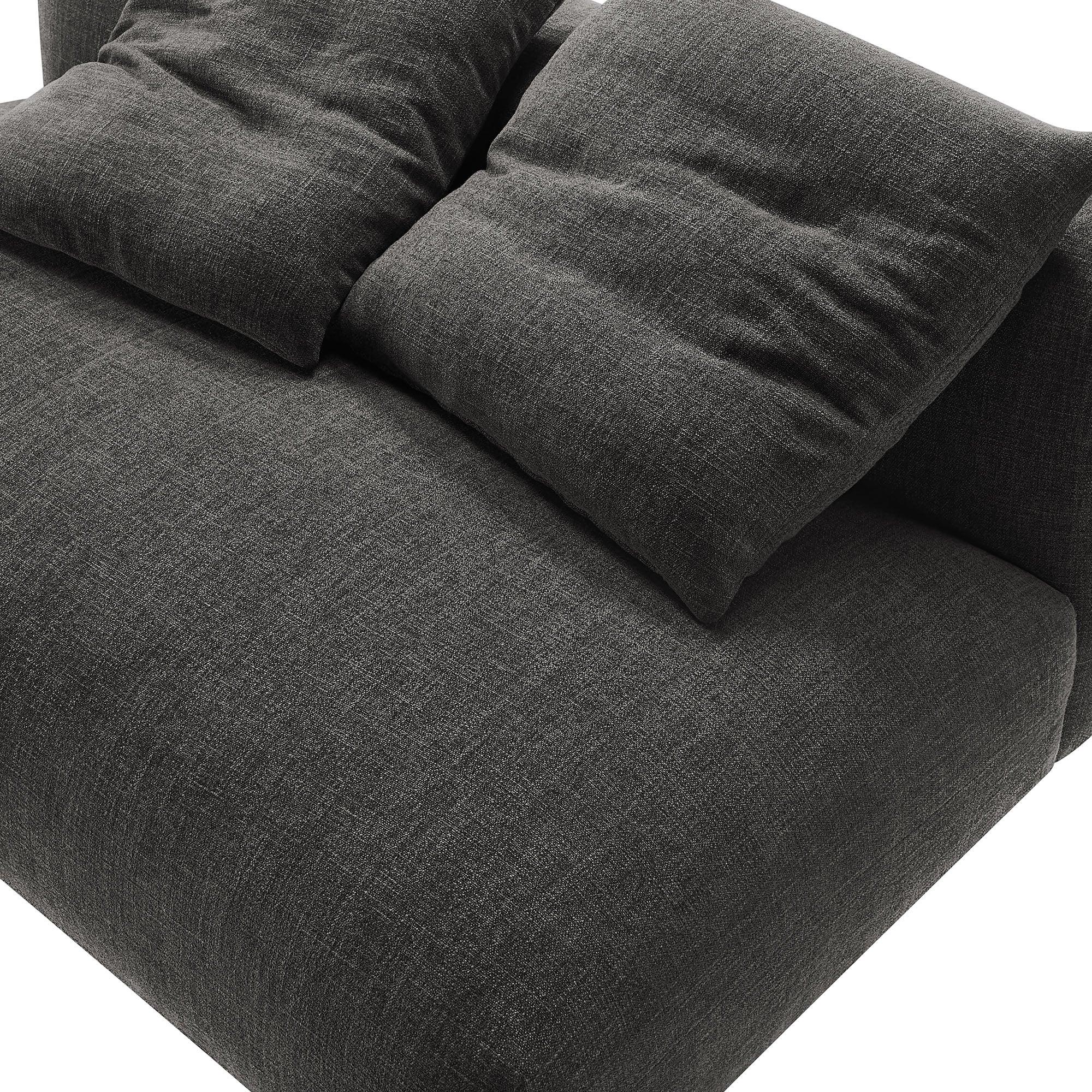 Solace Modular Upholstered Fabric Armless Loveseat