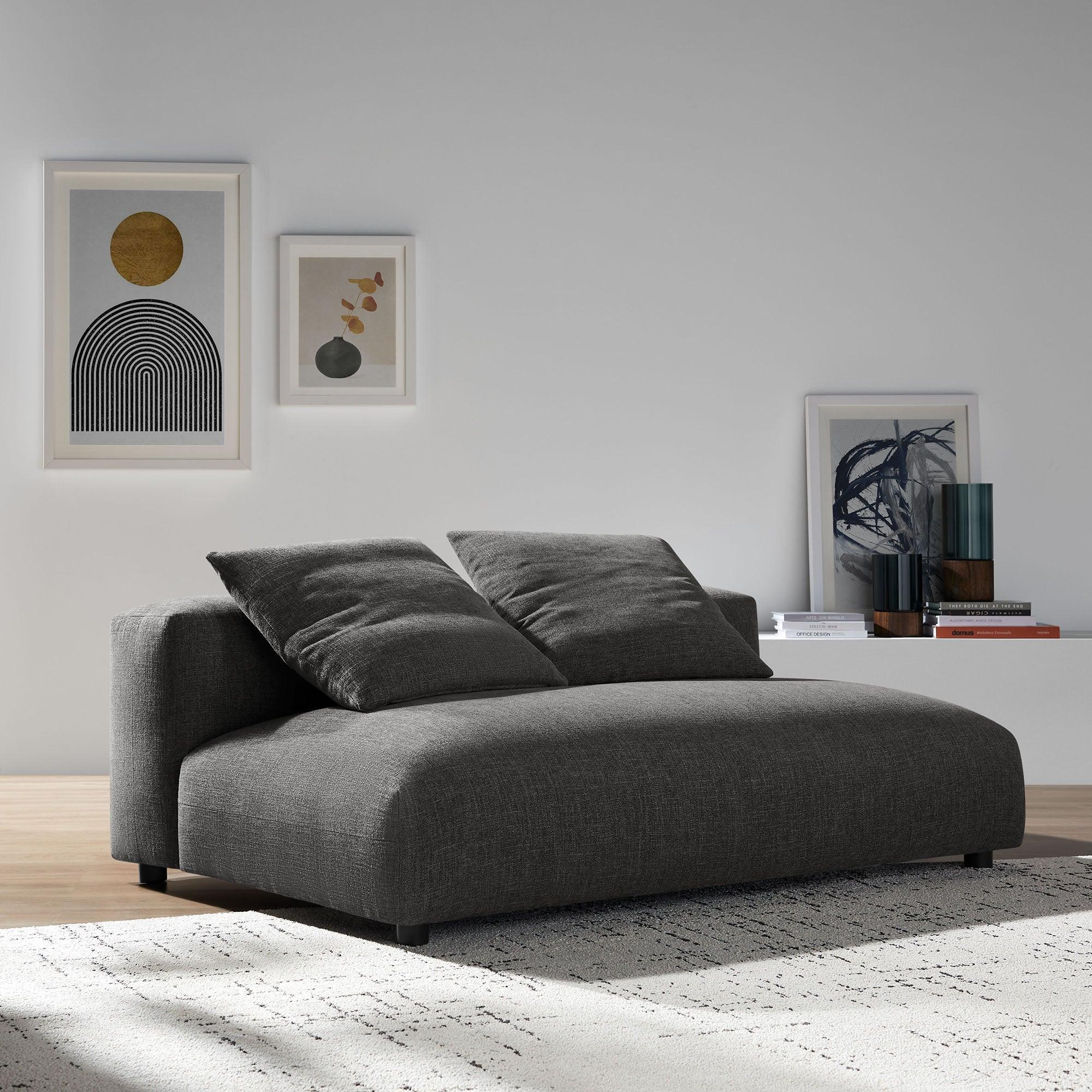 Solace Modular Upholstered Fabric Armless Loveseat