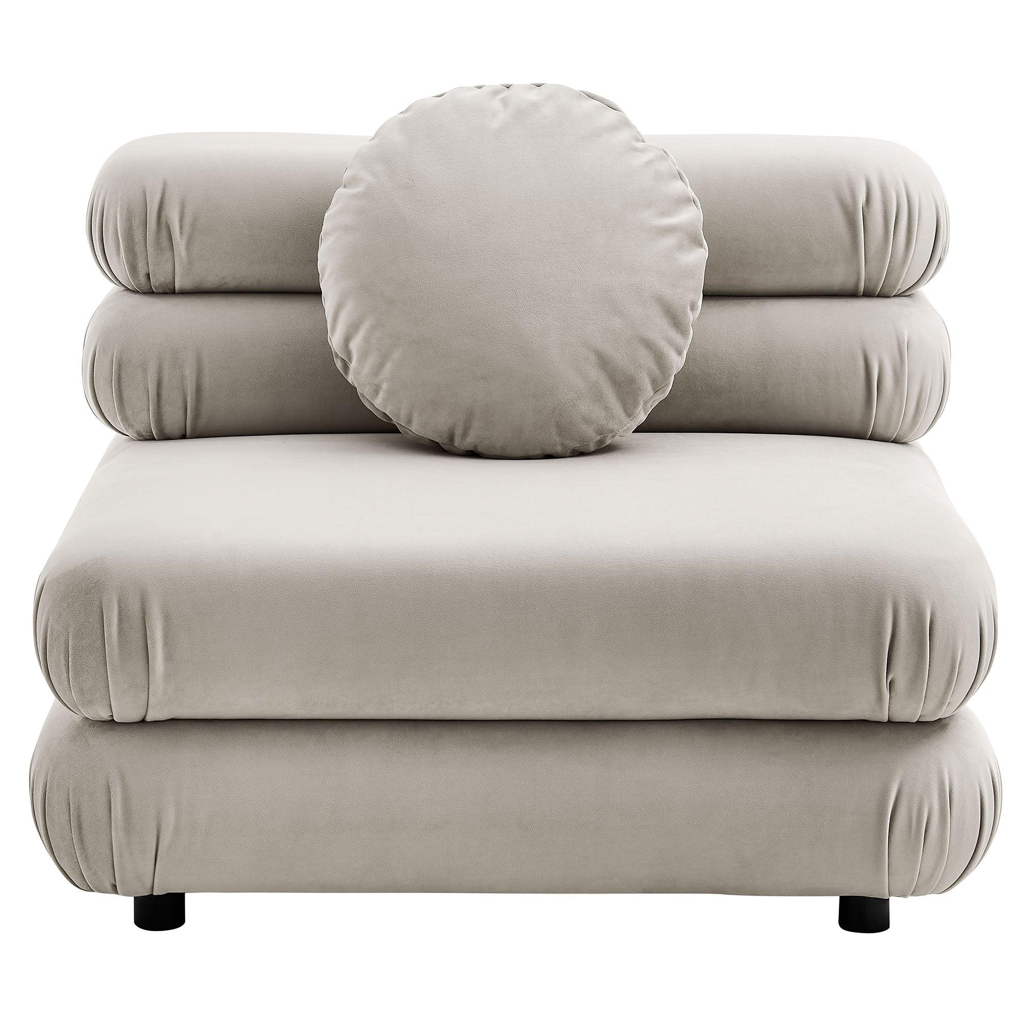 Jubilee Modular Performance Velvet Armless Chair