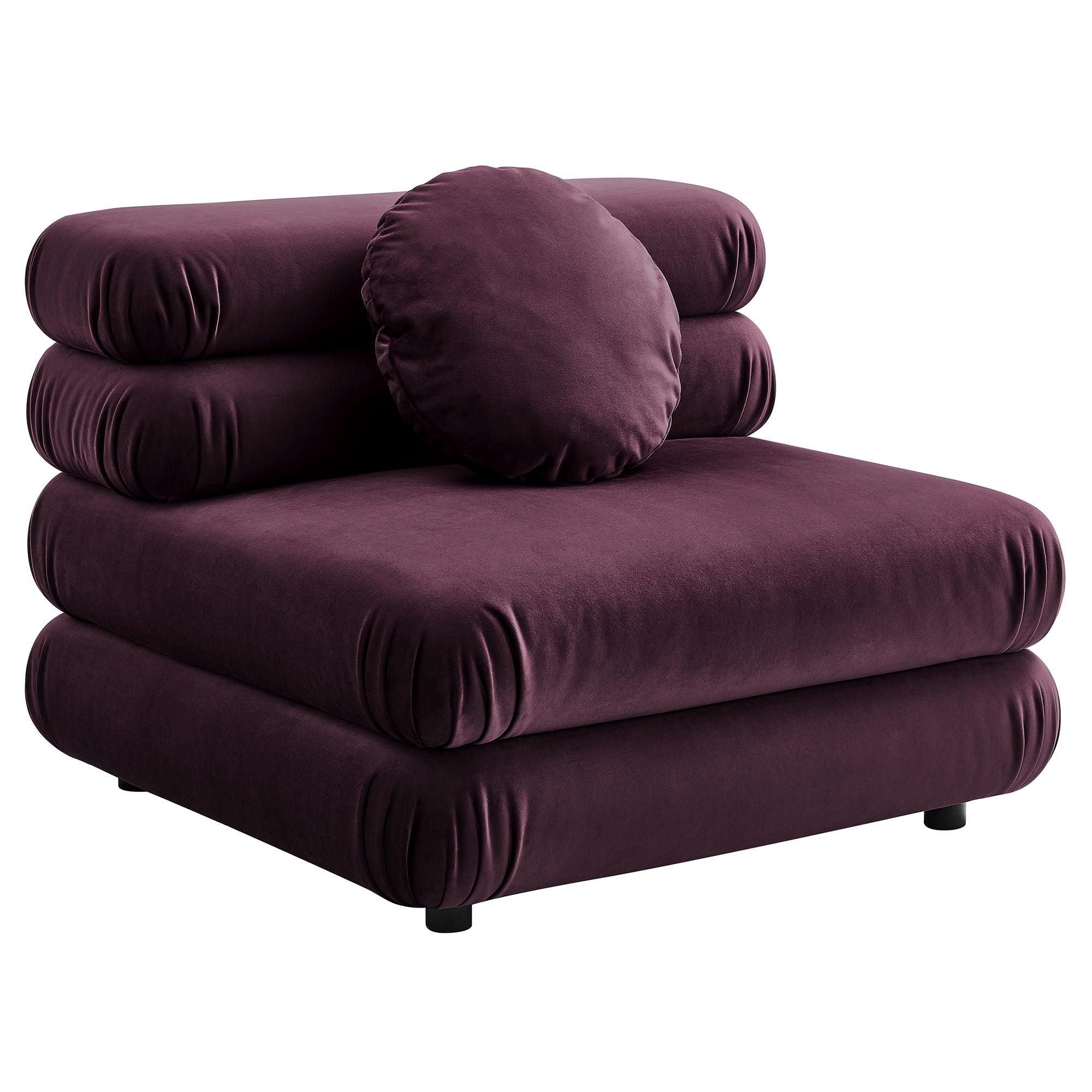 Jubilee Modular Performance Velvet Armless Chair