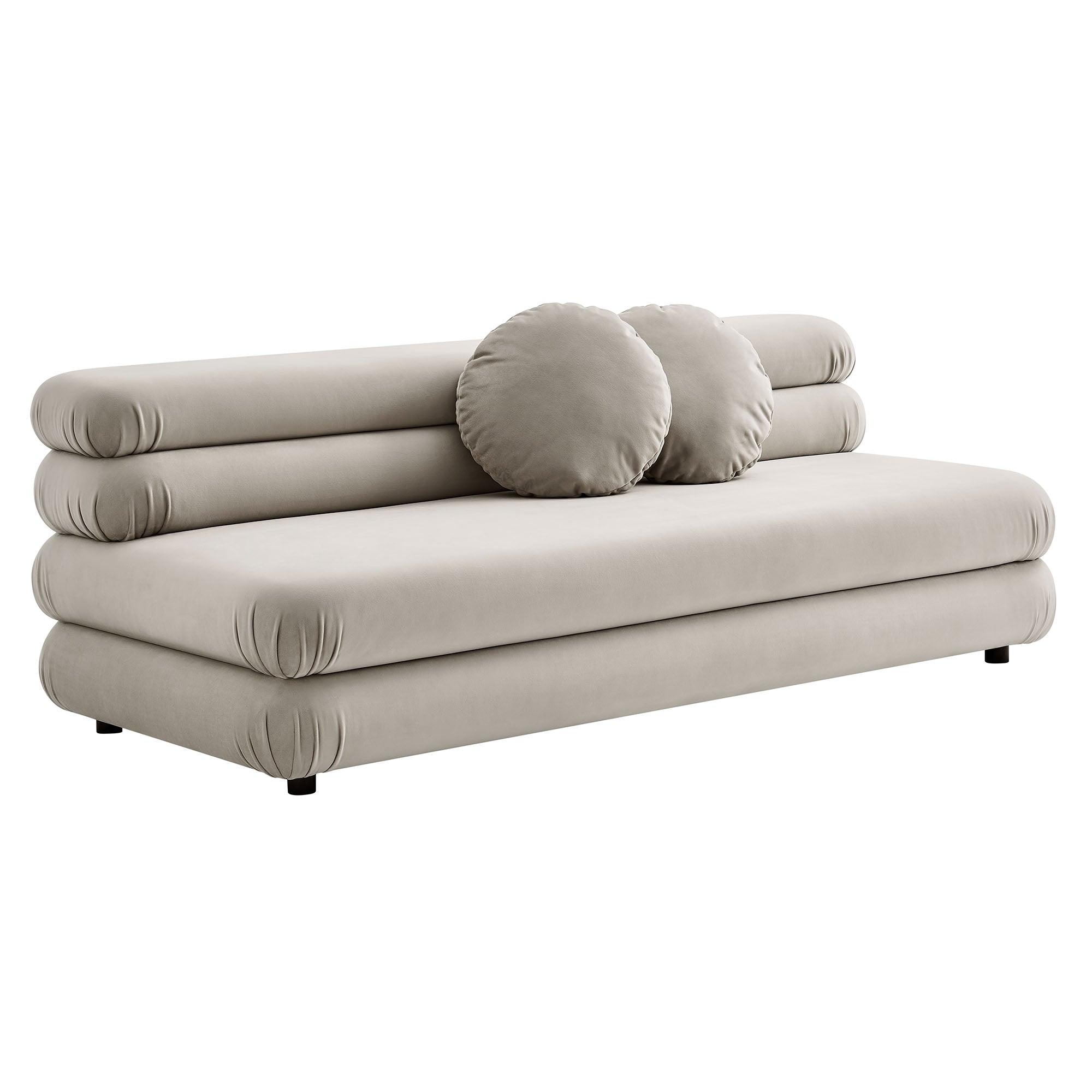 Jubilee Modular Performance Velvet Armless Loveseat