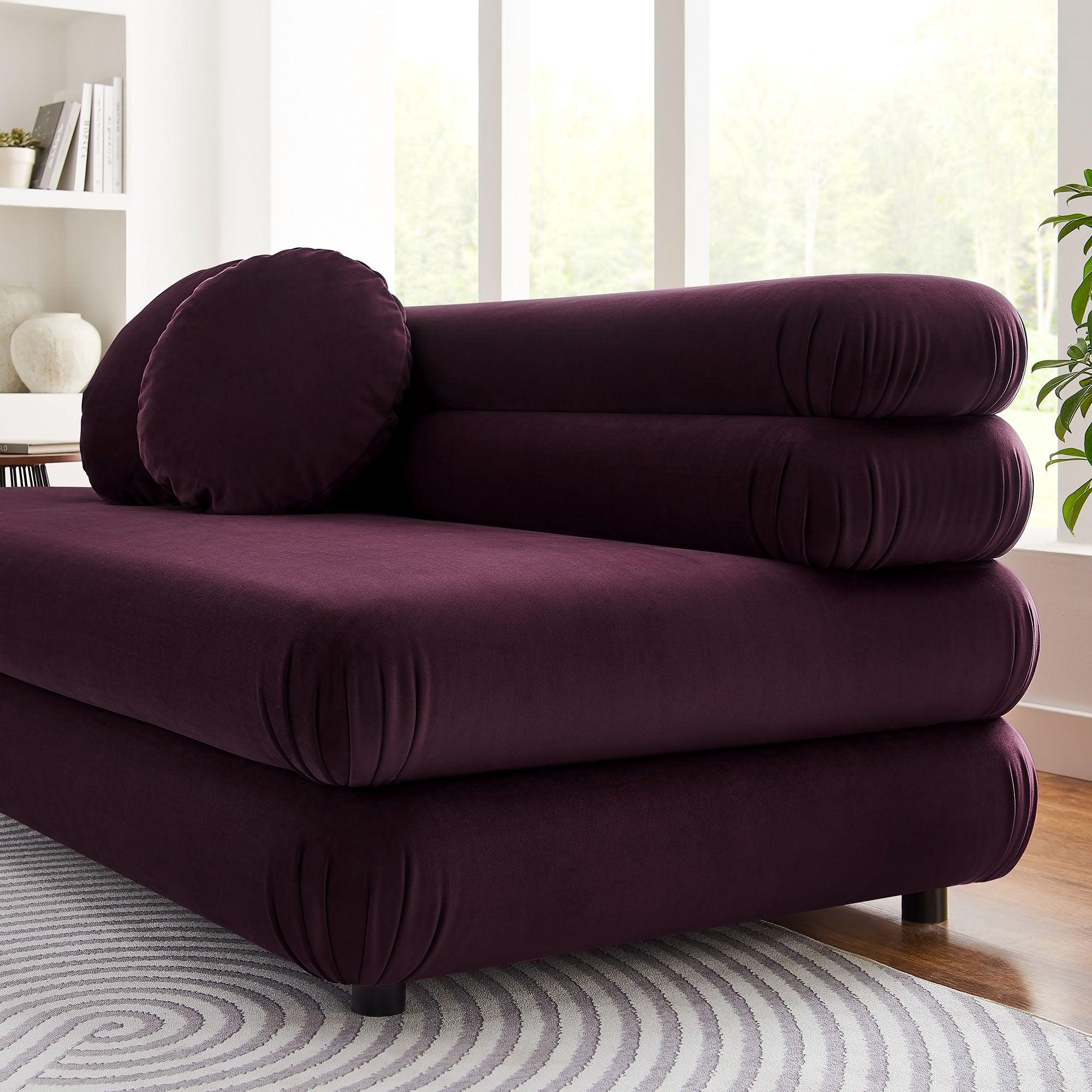 Jubilee Modular Performance Velvet Armless Loveseat