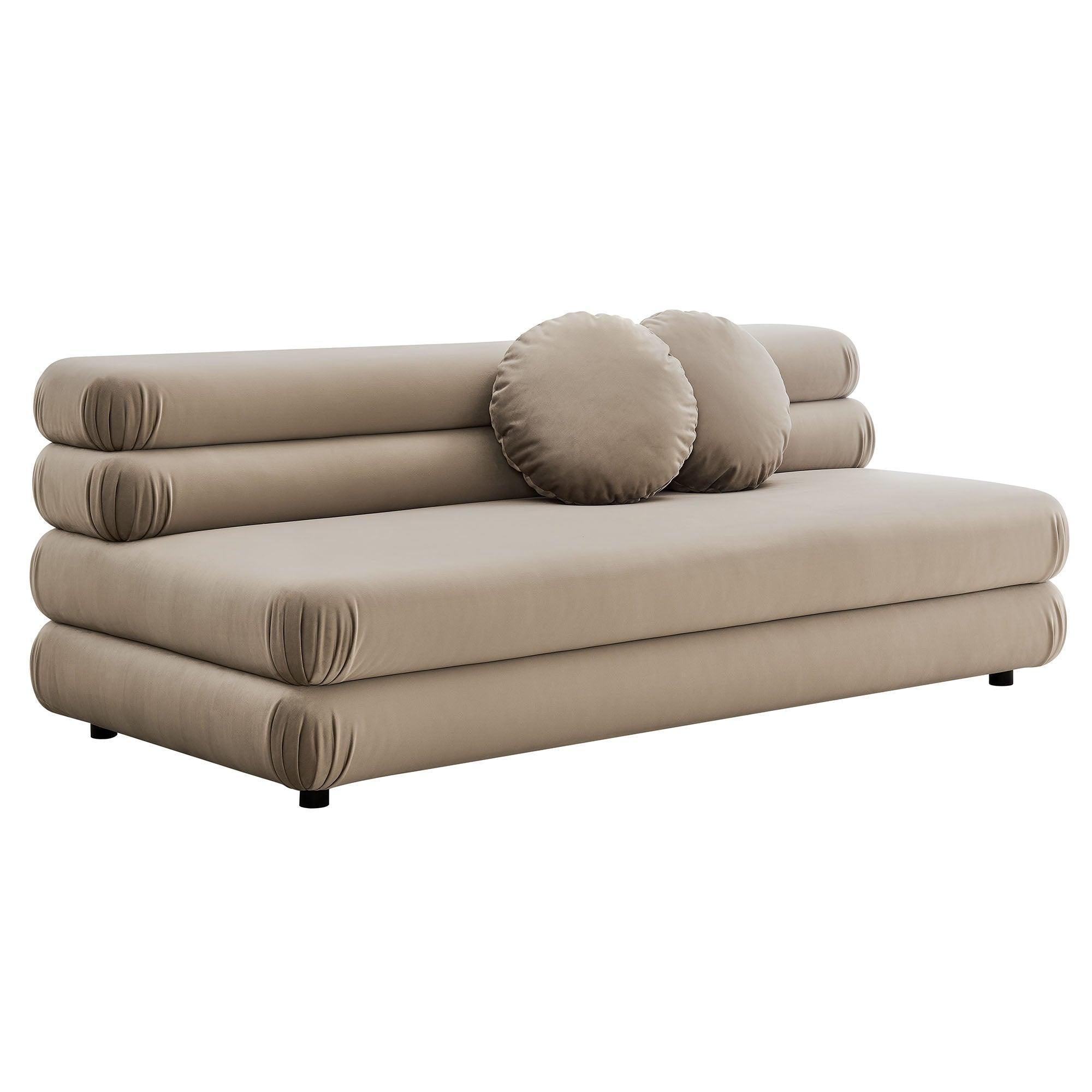 Jubilee Modular Performance Velvet Armless Loveseat