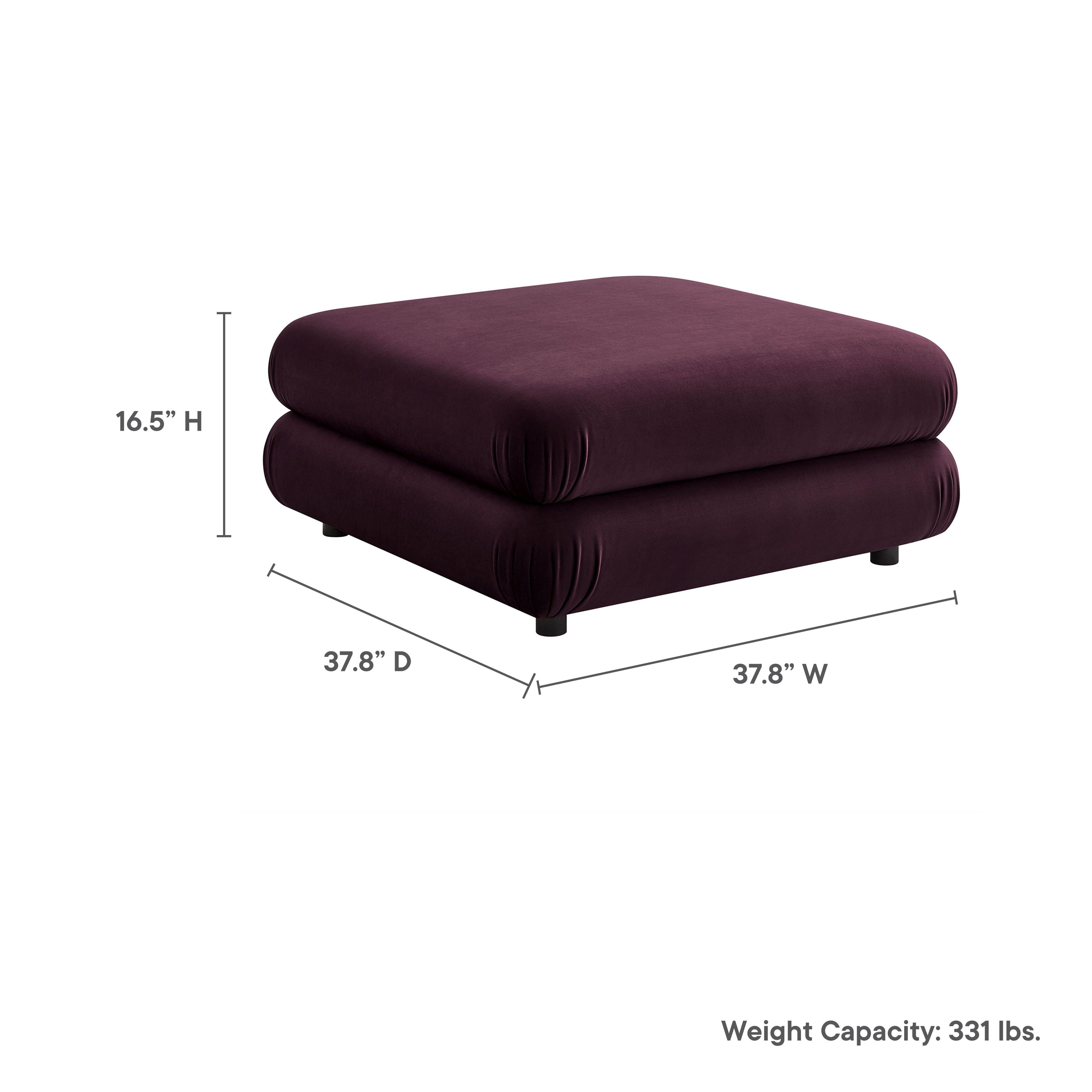 Jubilee Modular Performance Velvet Ottoman